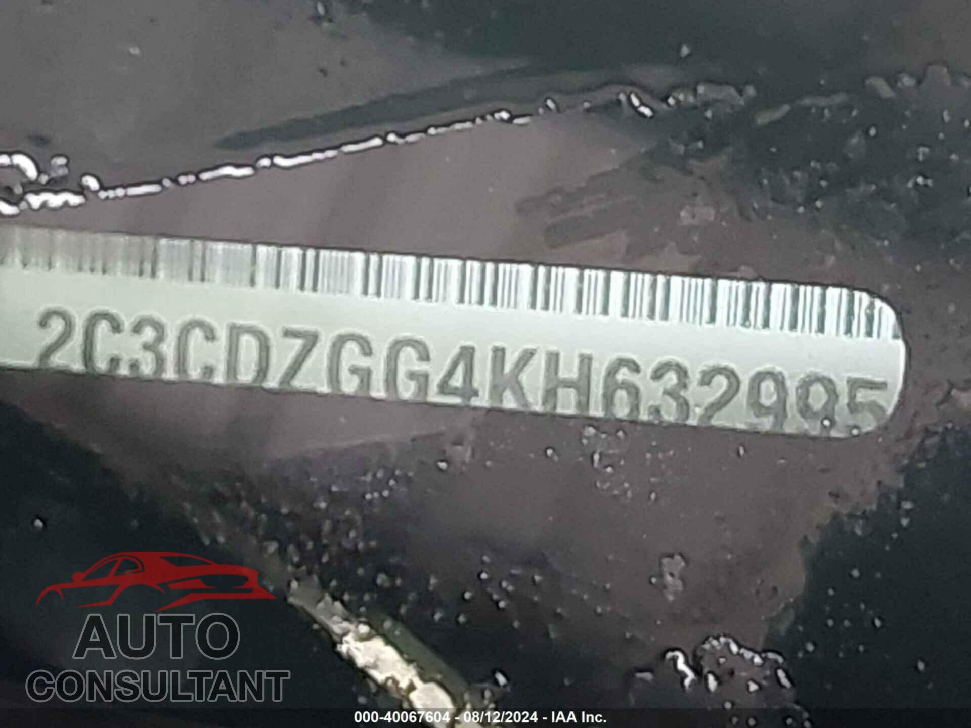 DODGE CHALLENGER 2019 - 2C3CDZGG4KH632995