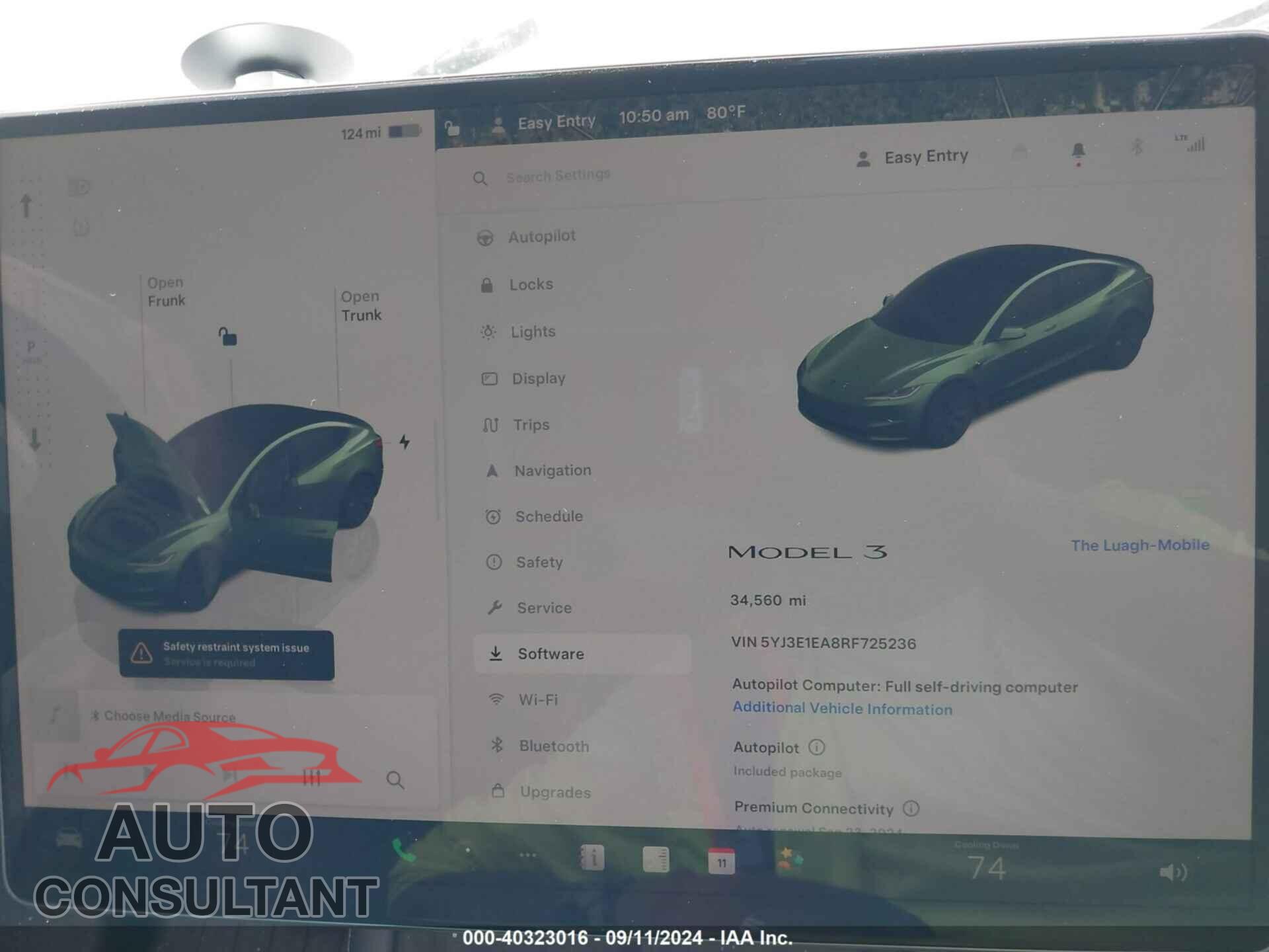 TESLA MODEL 3 2024 - 5YJ3E1EA8RF725236