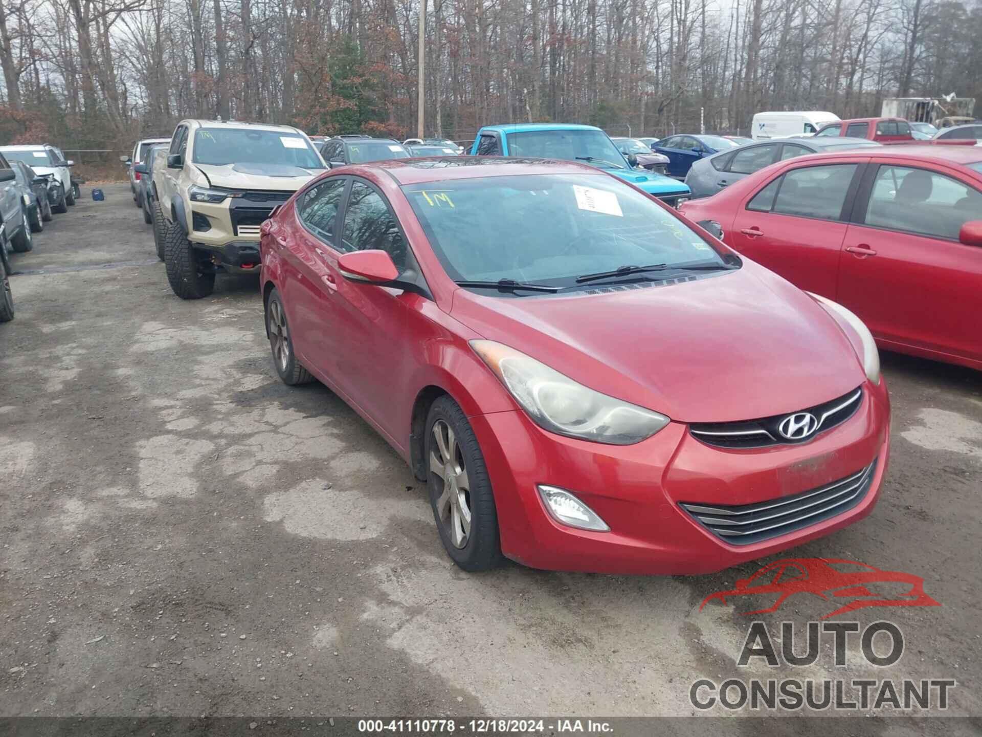 HYUNDAI ELANTRA 2012 - KMHDH4AE2CU443853