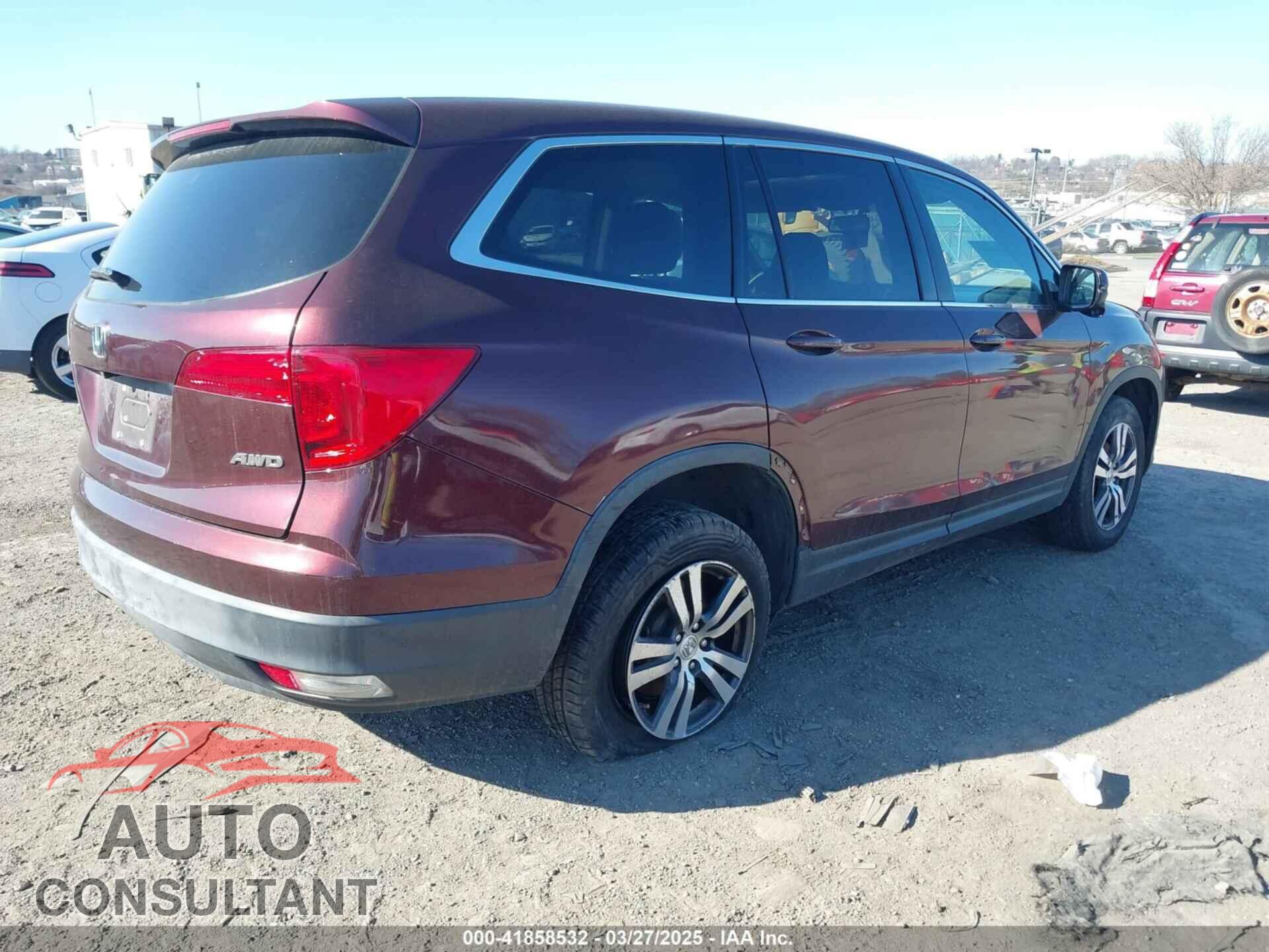 HONDA PILOT 2017 - 5FNYF6H59HB044239