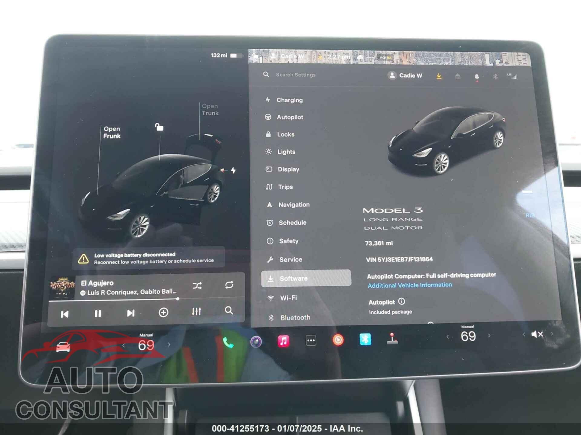 TESLA MODEL 3 2018 - 5YJ3E1EB7JF131864