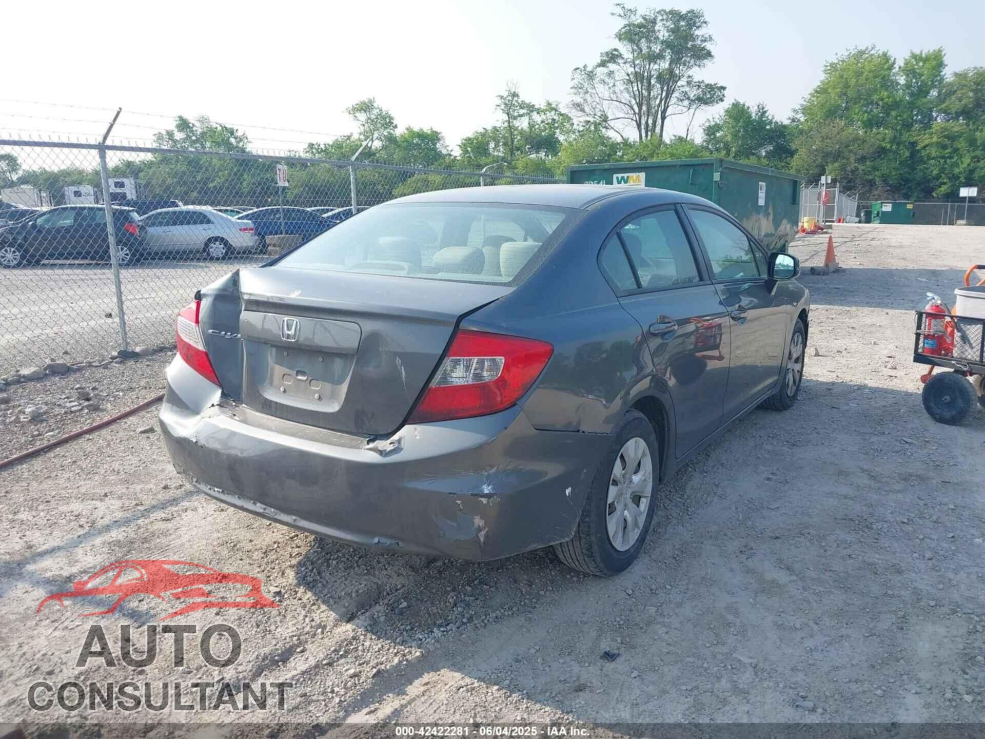 HONDA CIVIC 2012 - 19XFB2F58CE099911