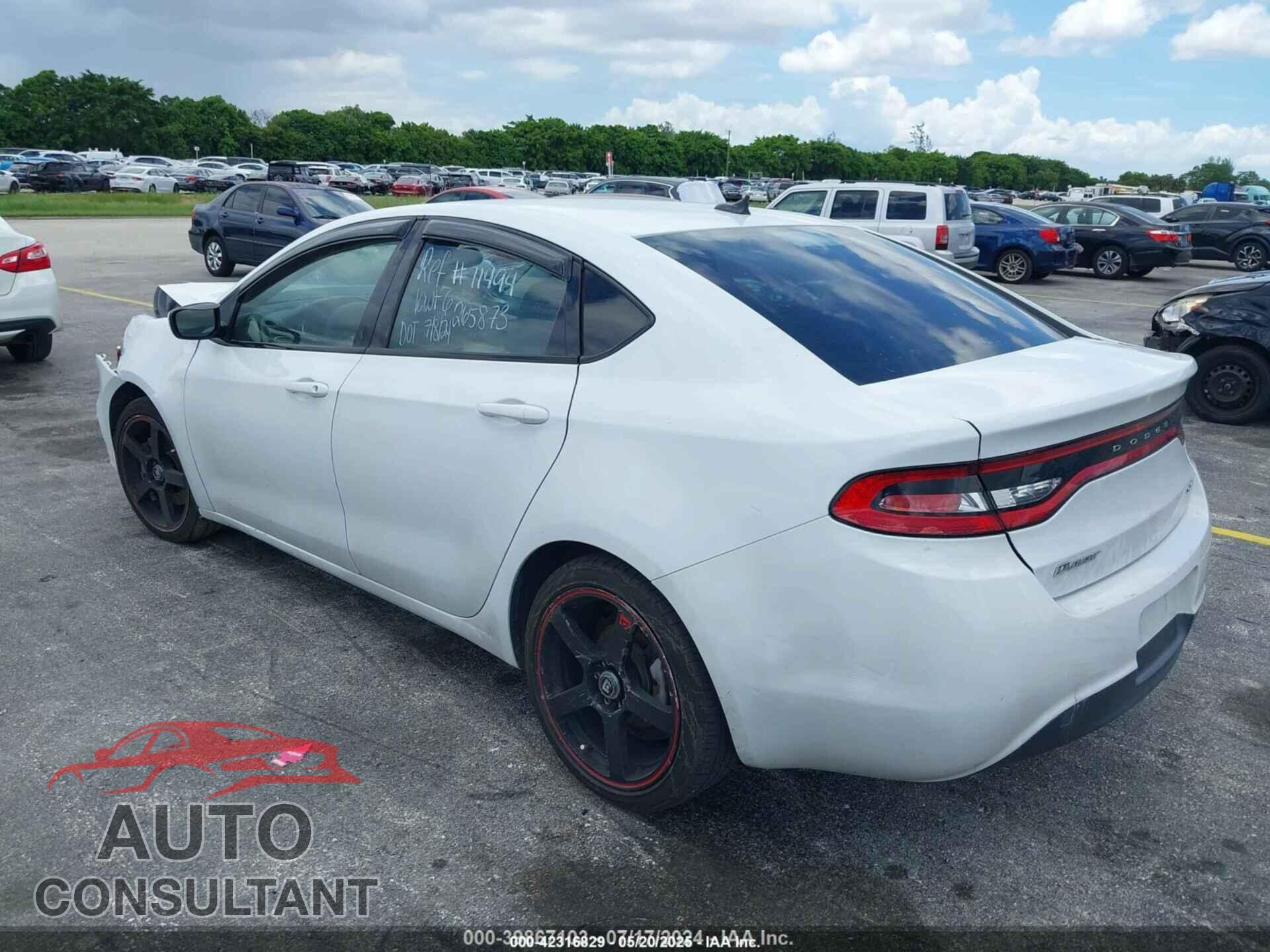 DODGE DART 2015 - 1C3CDFBBXFD265873