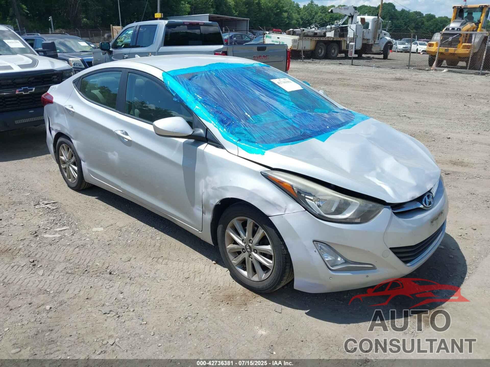 HYUNDAI ELANTRA 2014 - KMHDH4AE8EU037367