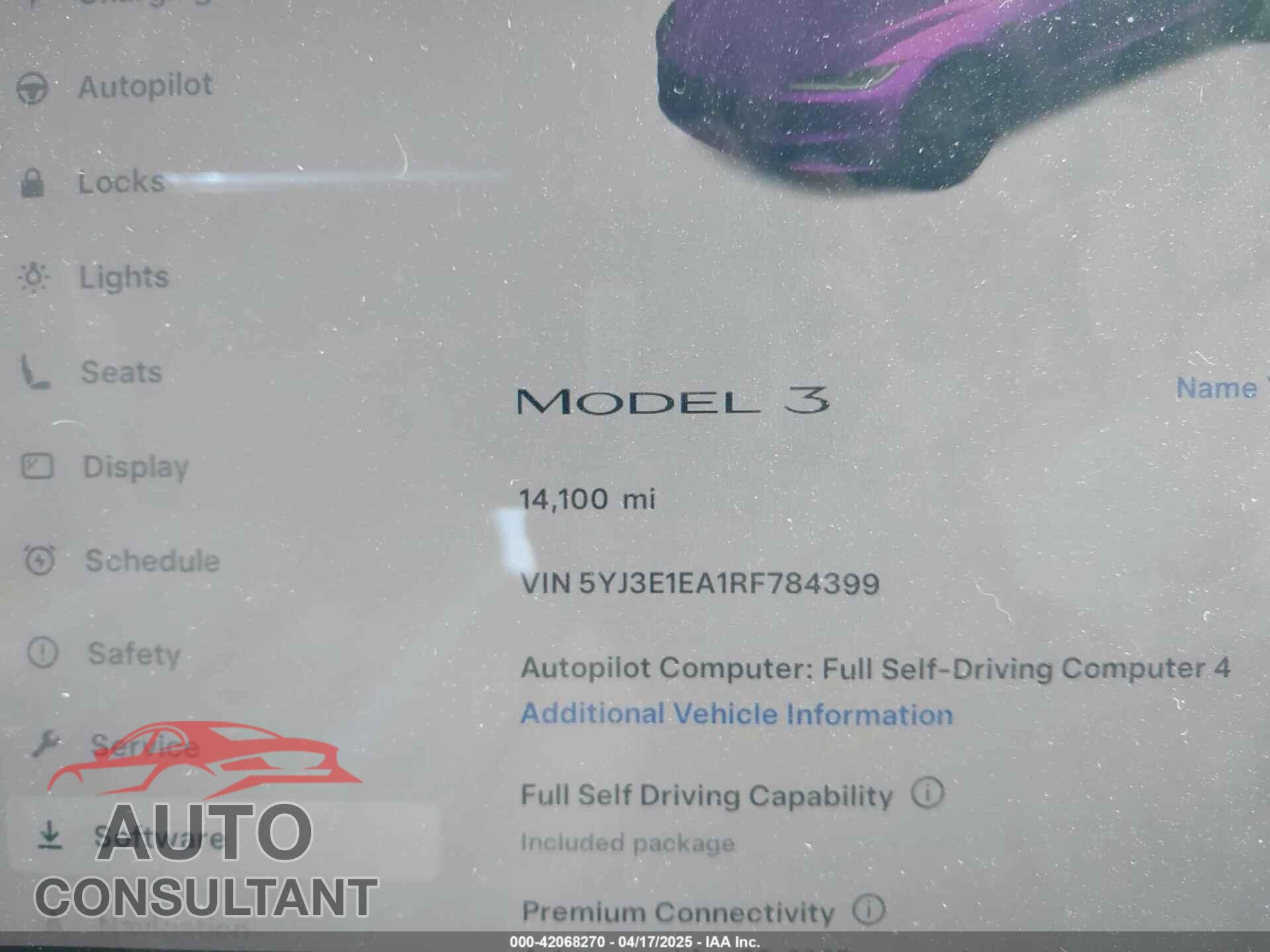 TESLA MODEL 3 2024 - 5YJ3E1EA1RF784399