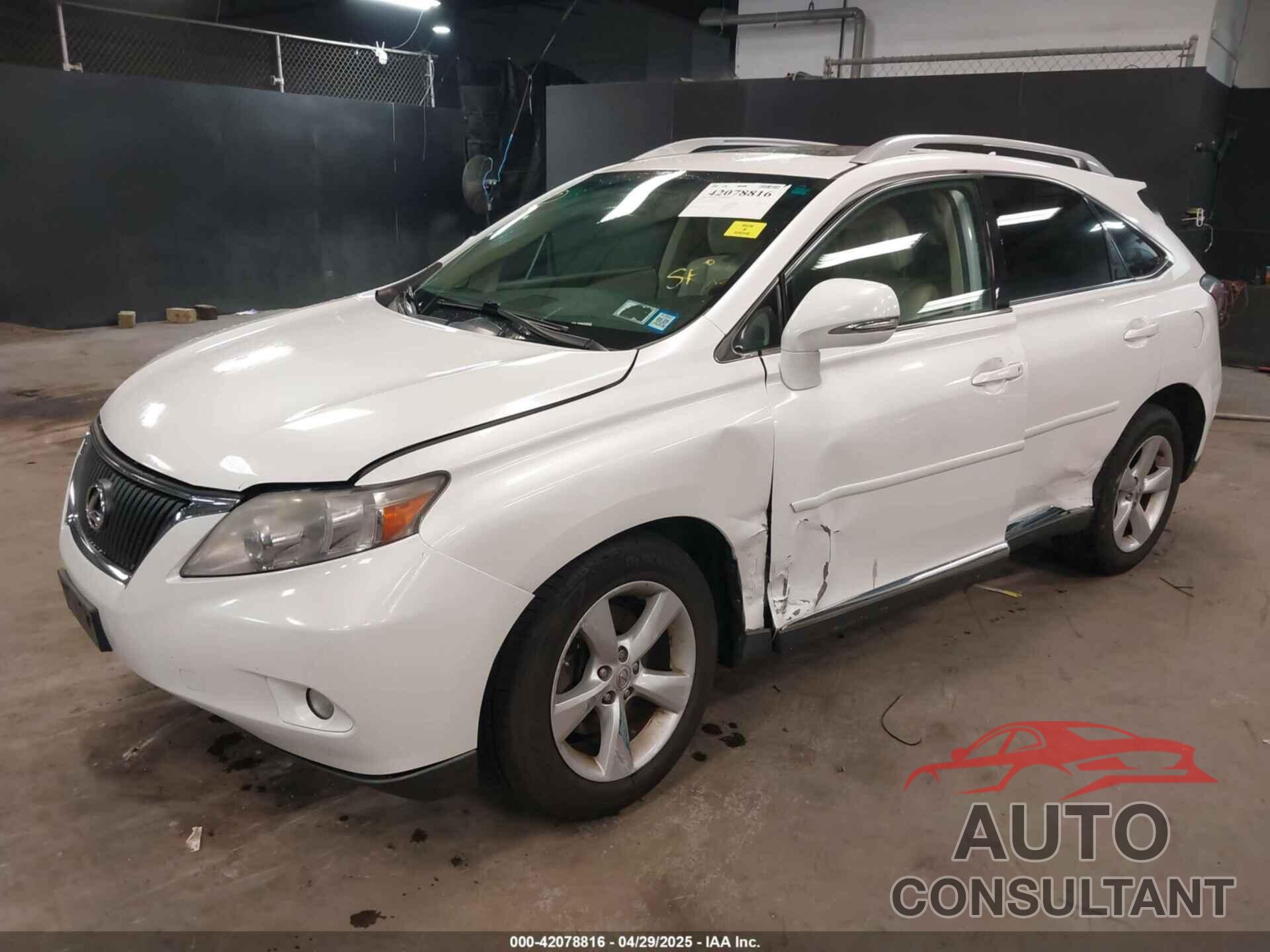 LEXUS RX 350 2010 - 2T2BK1BAXAC035811