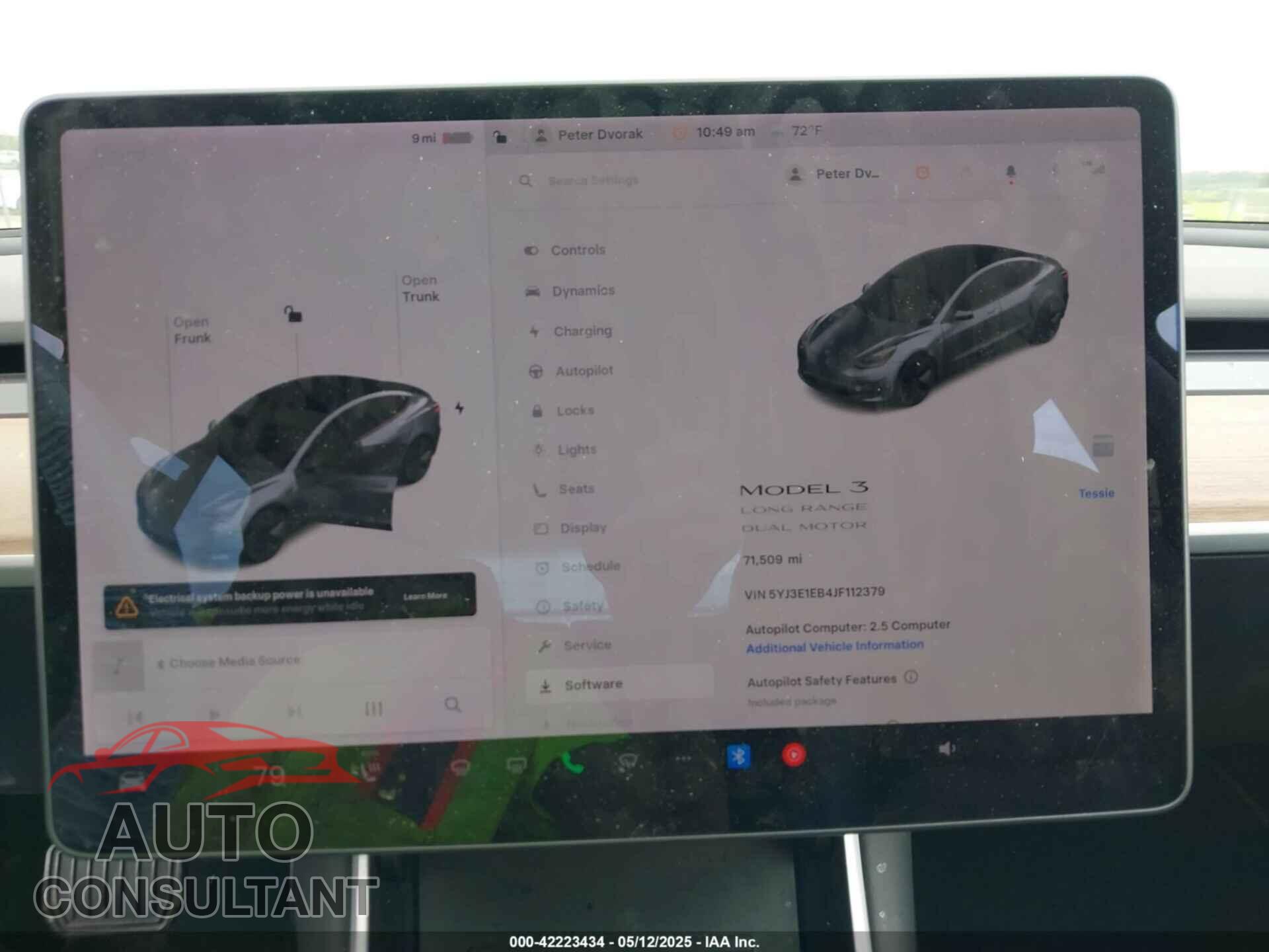 TESLA MODEL 3 2018 - 5YJ3E1EB4JF112379