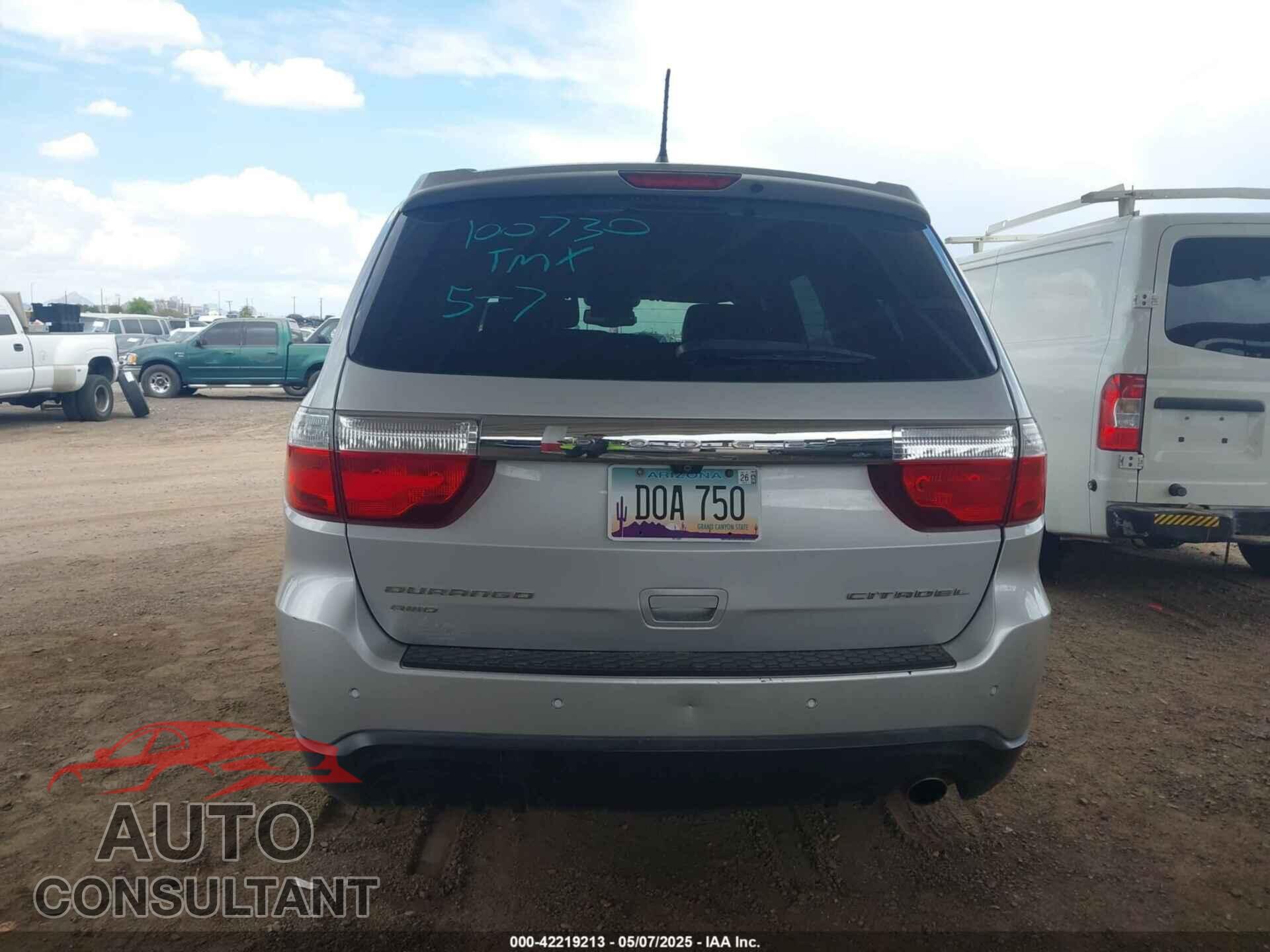 DODGE DURANGO 2012 - 1C4RDJEG6CC100730
