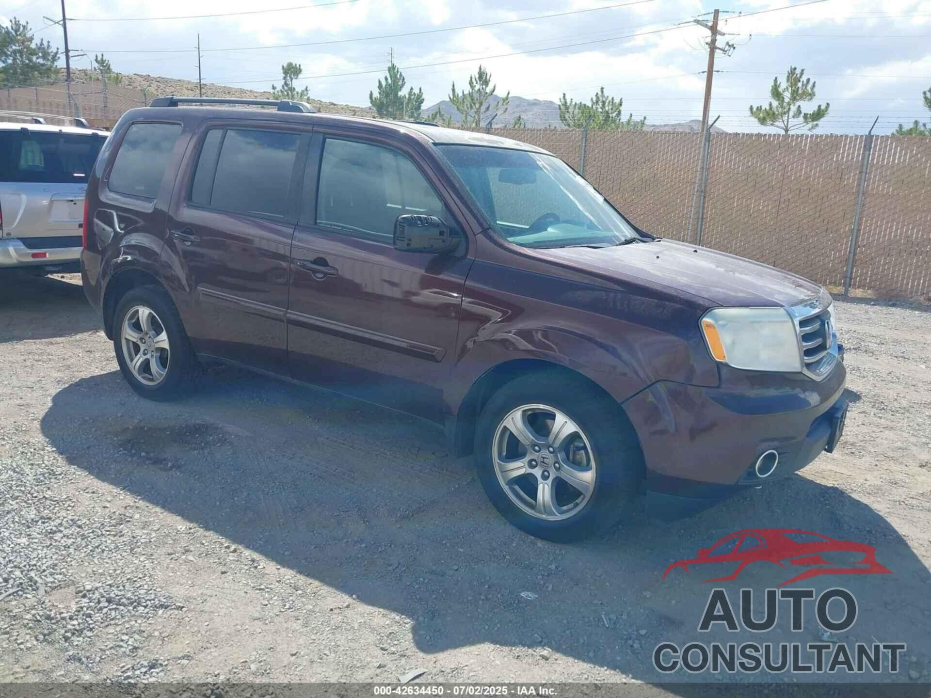 HONDA PILOT 2013 - 5FNYF4H51DB057551