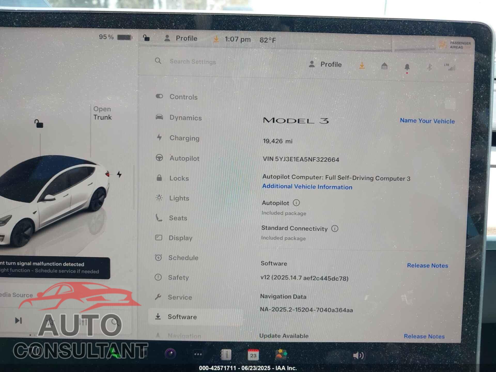 TESLA MODEL 3 2022 - 5YJ3E1EA5NF322664