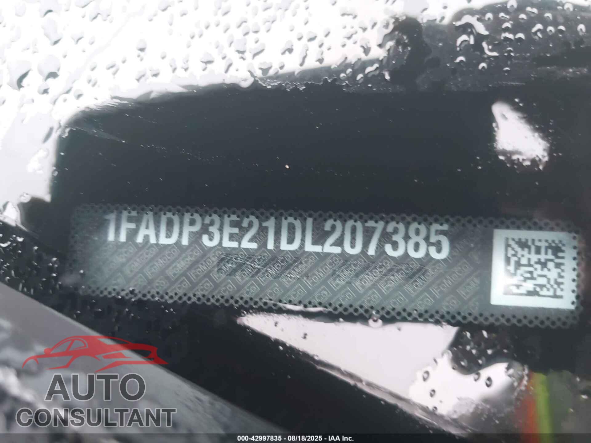 FORD FOCUS 2013 - 1FADP3E21DL207385