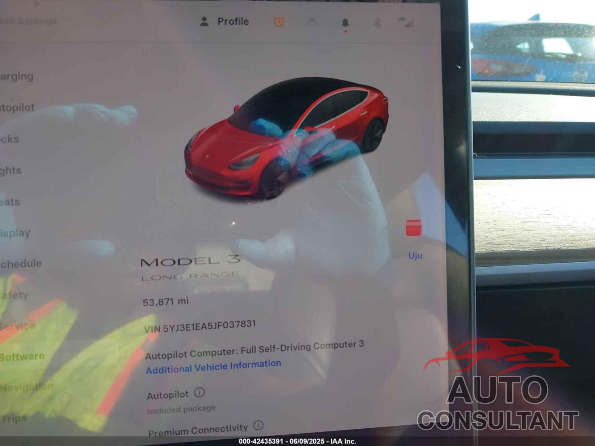 TESLA MODEL 3 2018 - 5YJ3E1EA5JF037831