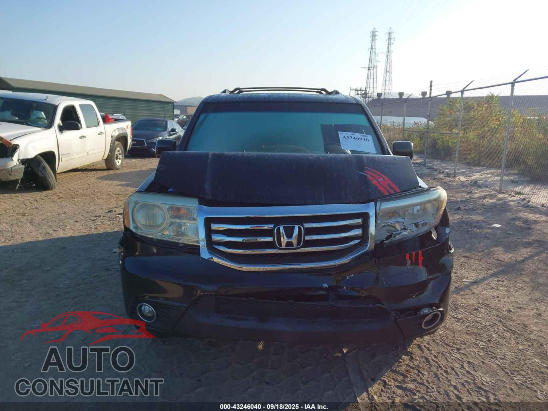 HONDA PILOT 2012 - 5FNYF4H67CB033374