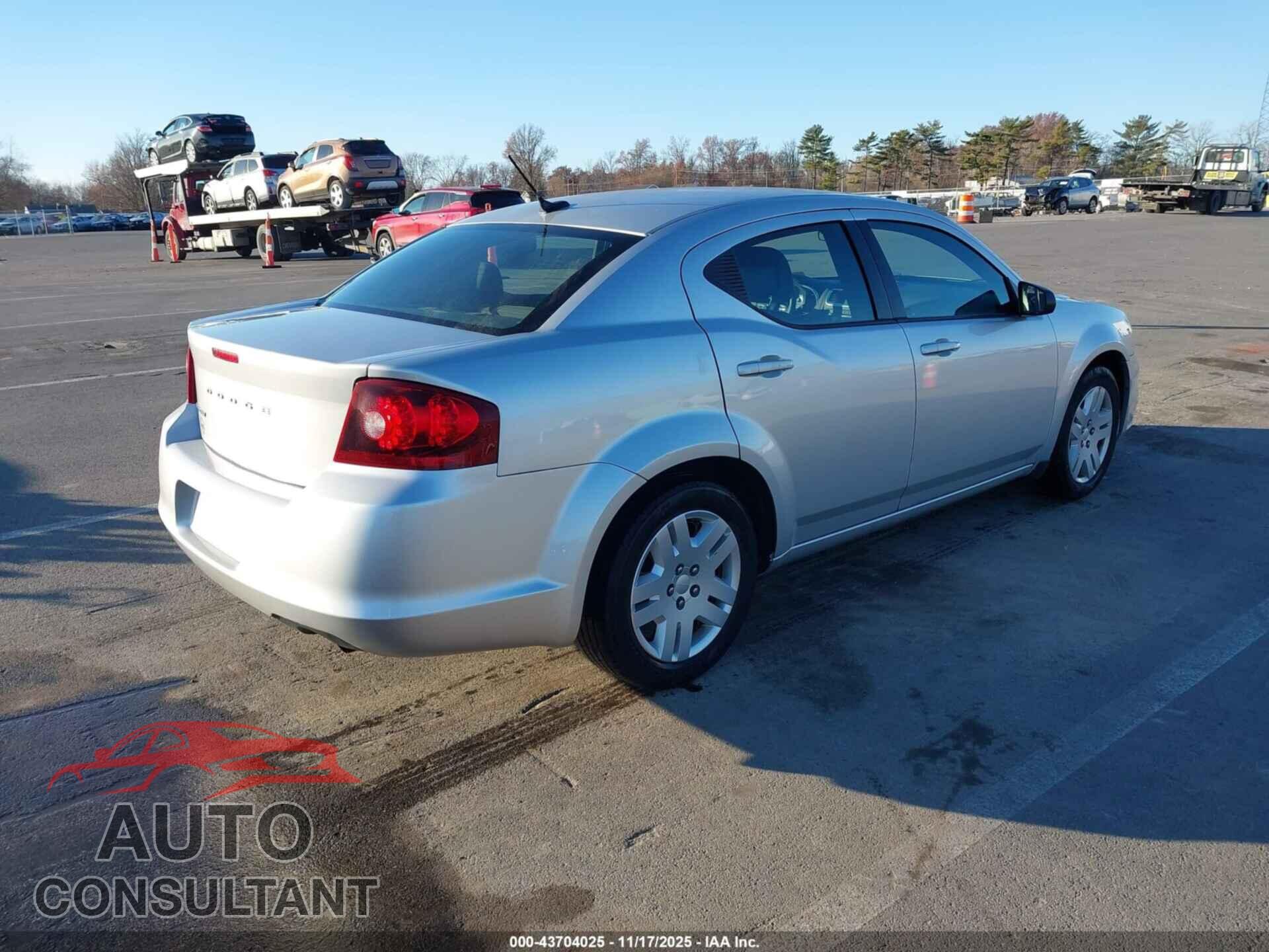 DODGE AVENGER 2012 - 1C3CDZAB8CN128357