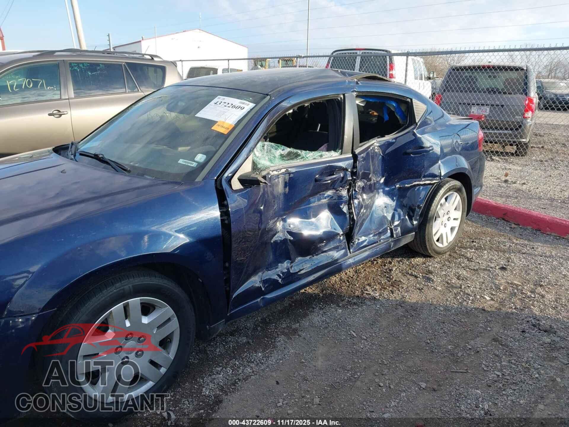 DODGE AVENGER 2013 - 1C3CDZAB8DN623062