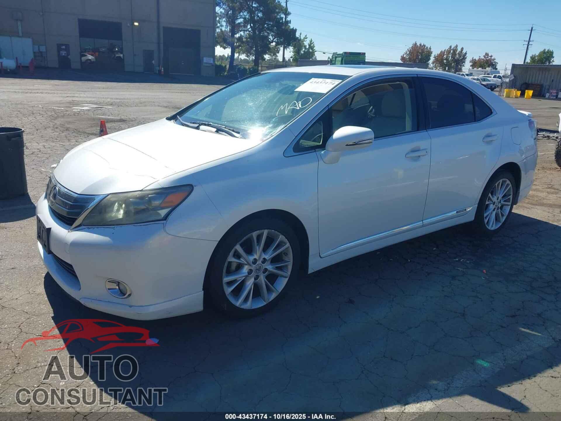 LEXUS HS 250H 2010 - JTHBB1BAXA2013552