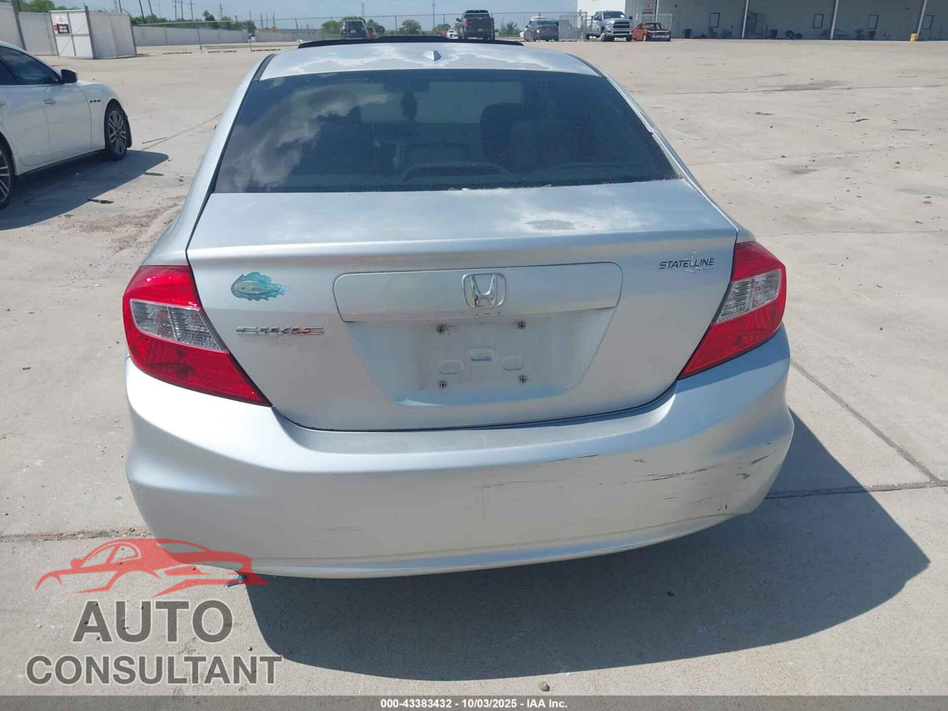 HONDA CIVIC 2012 - 2HGFB2F91CH538455