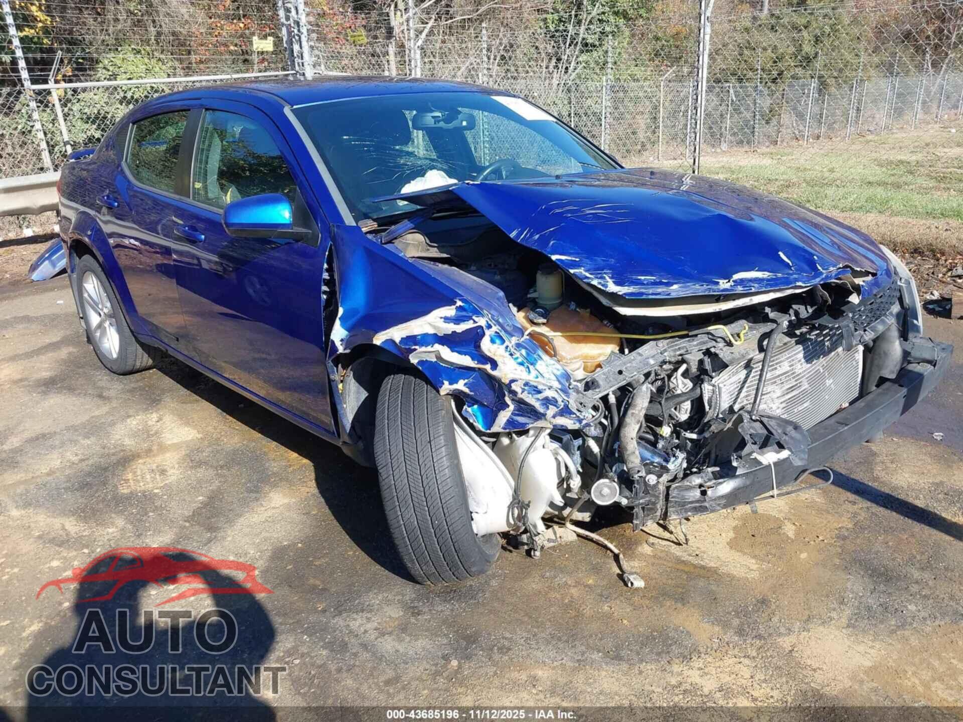 DODGE AVENGER 2013 - 1C3CDZCG4DN742509