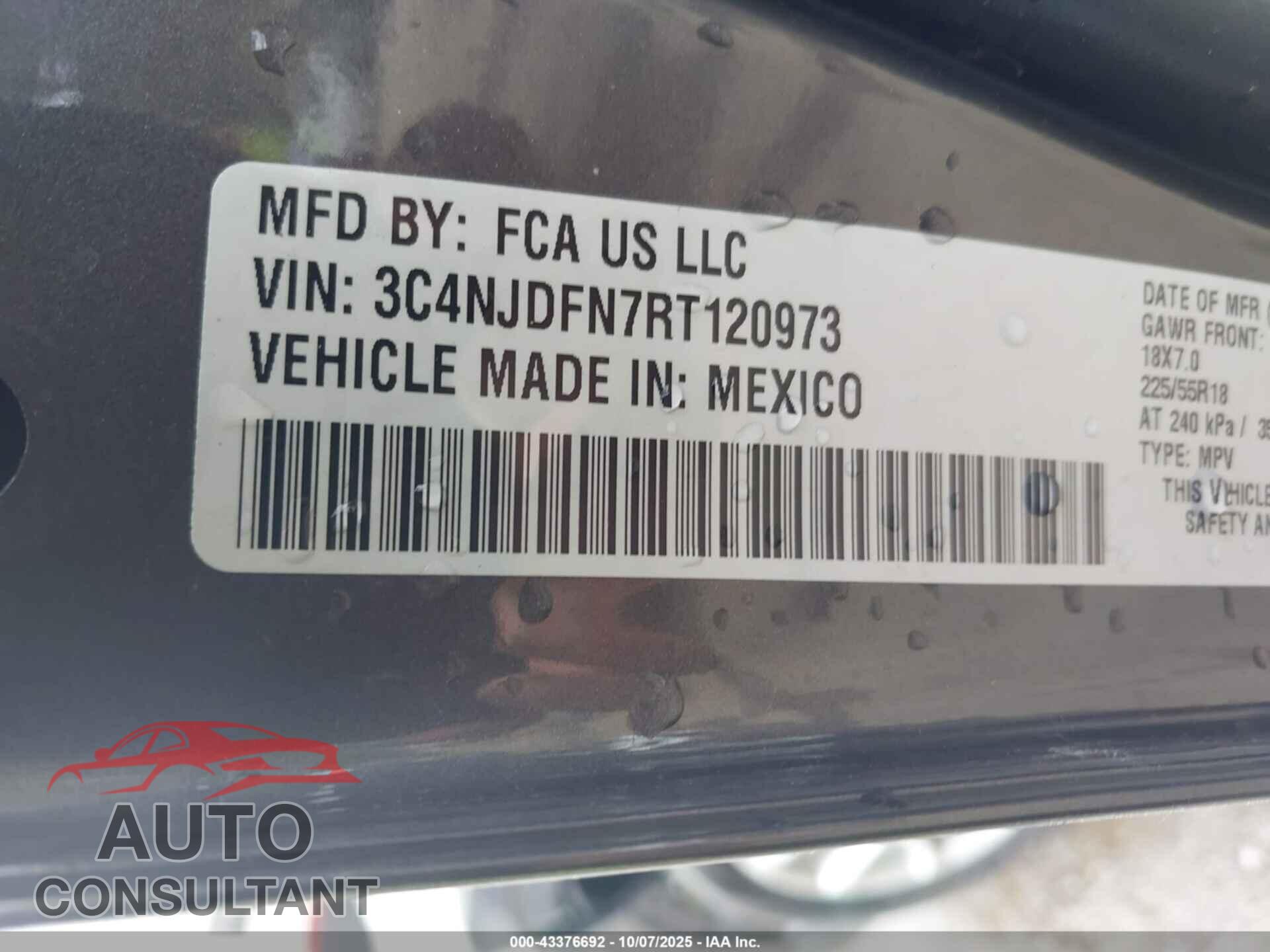 JEEP COMPASS 2024 - 3C4NJDFN7RT120973