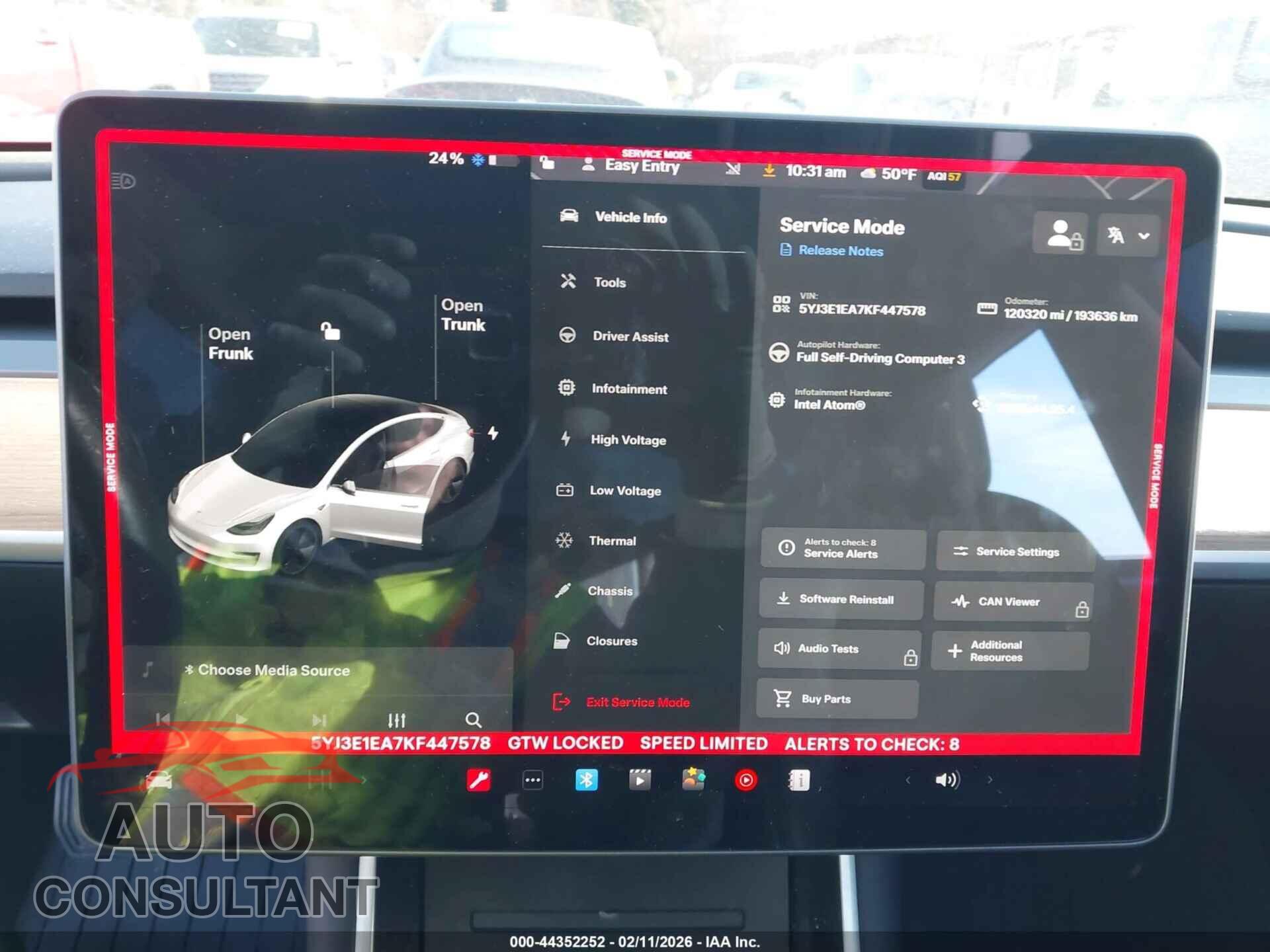 TESLA MODEL 3 2019 - 5YJ3E1EA7KF447578