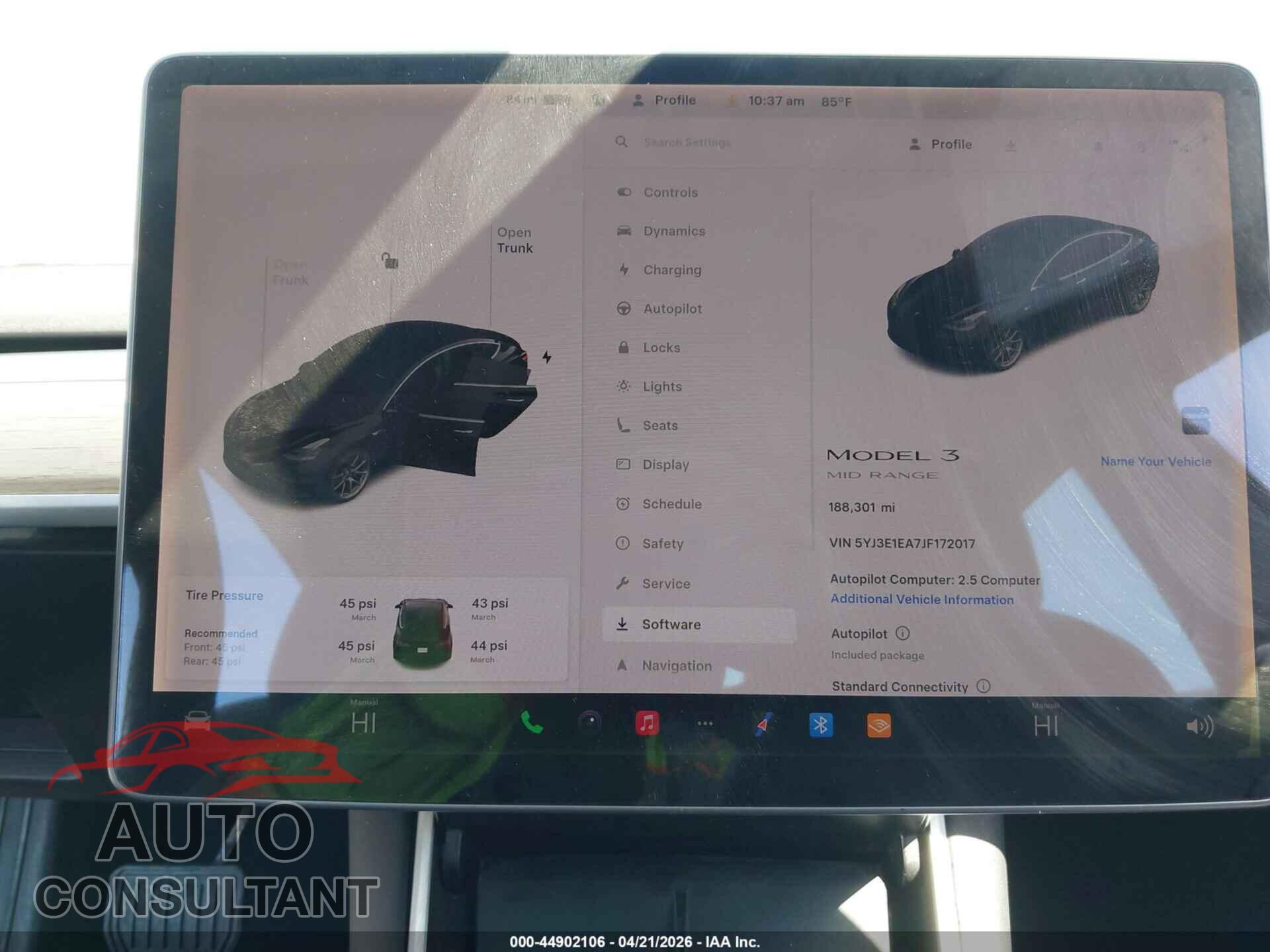 TESLA MODEL 3 2018 - 5YJ3E1EA7JF172017