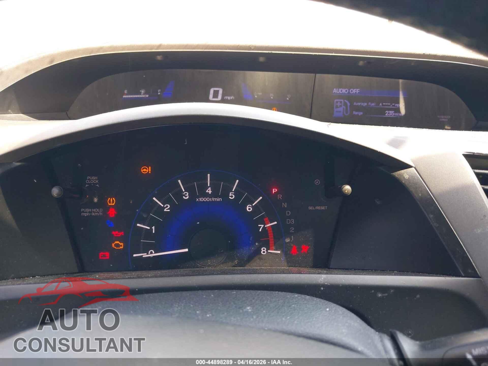 HONDA CIVIC 2012 - 19XFB2F95CE033643