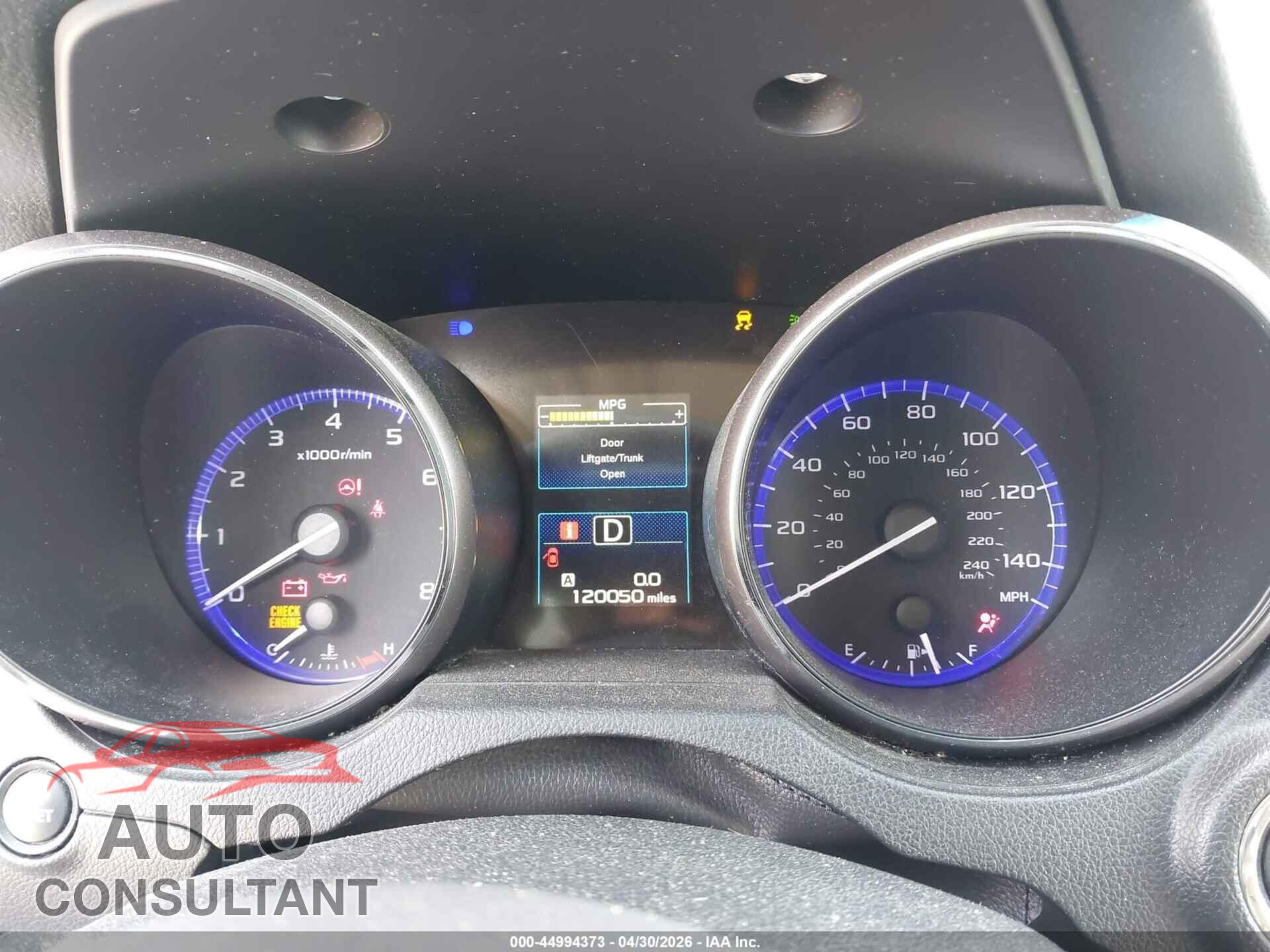 SUBARU OUTBACK 2015 - 4S4BSBLC8F3205217
