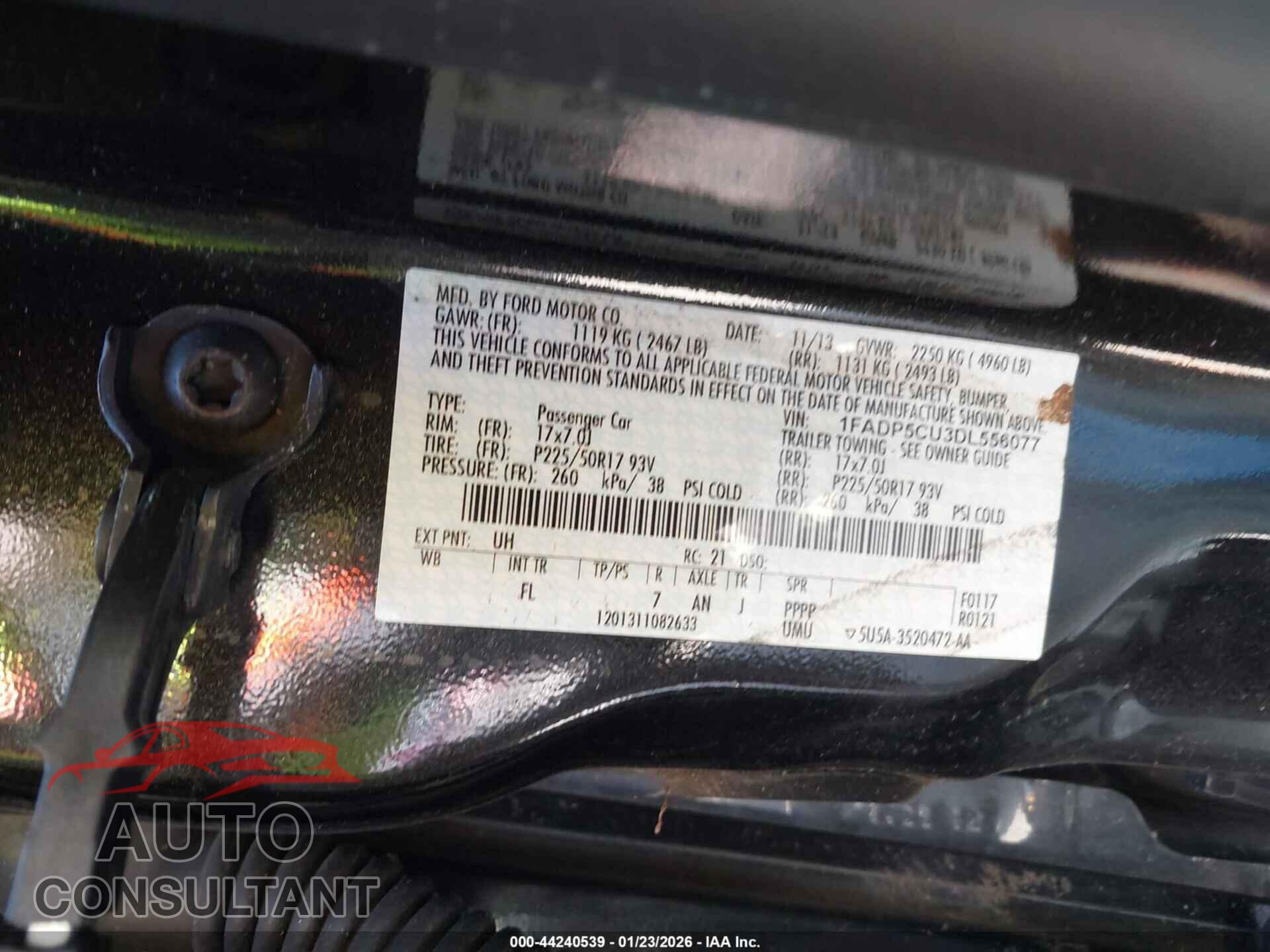 FORD C-MAX ENERGI 2013 - 1FADP5CU3DL556077