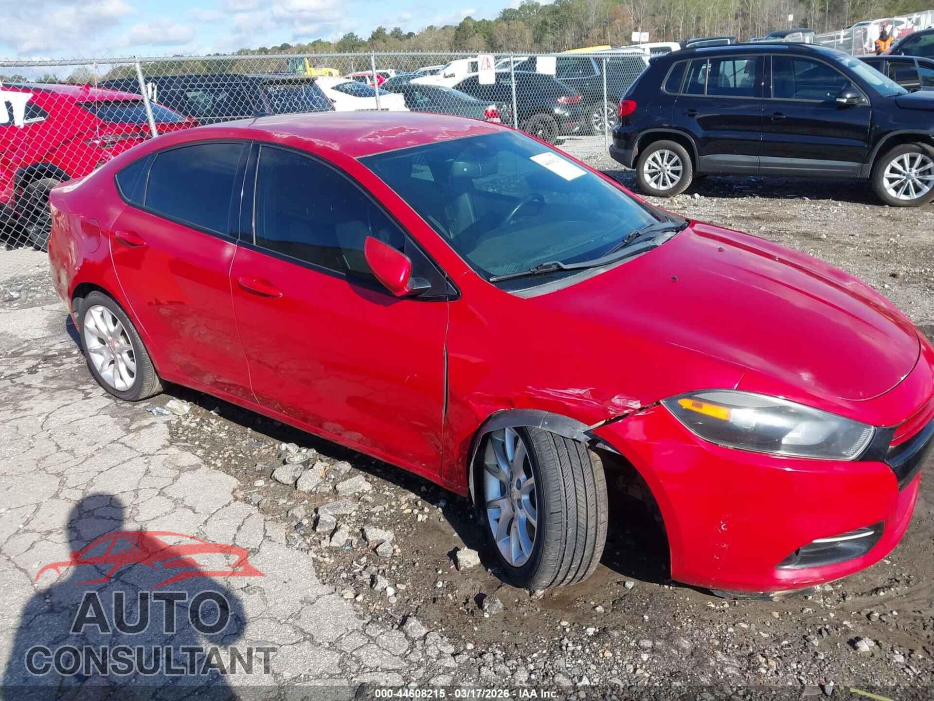 DODGE DART 2013 - 1C3CDFBA4DD107534