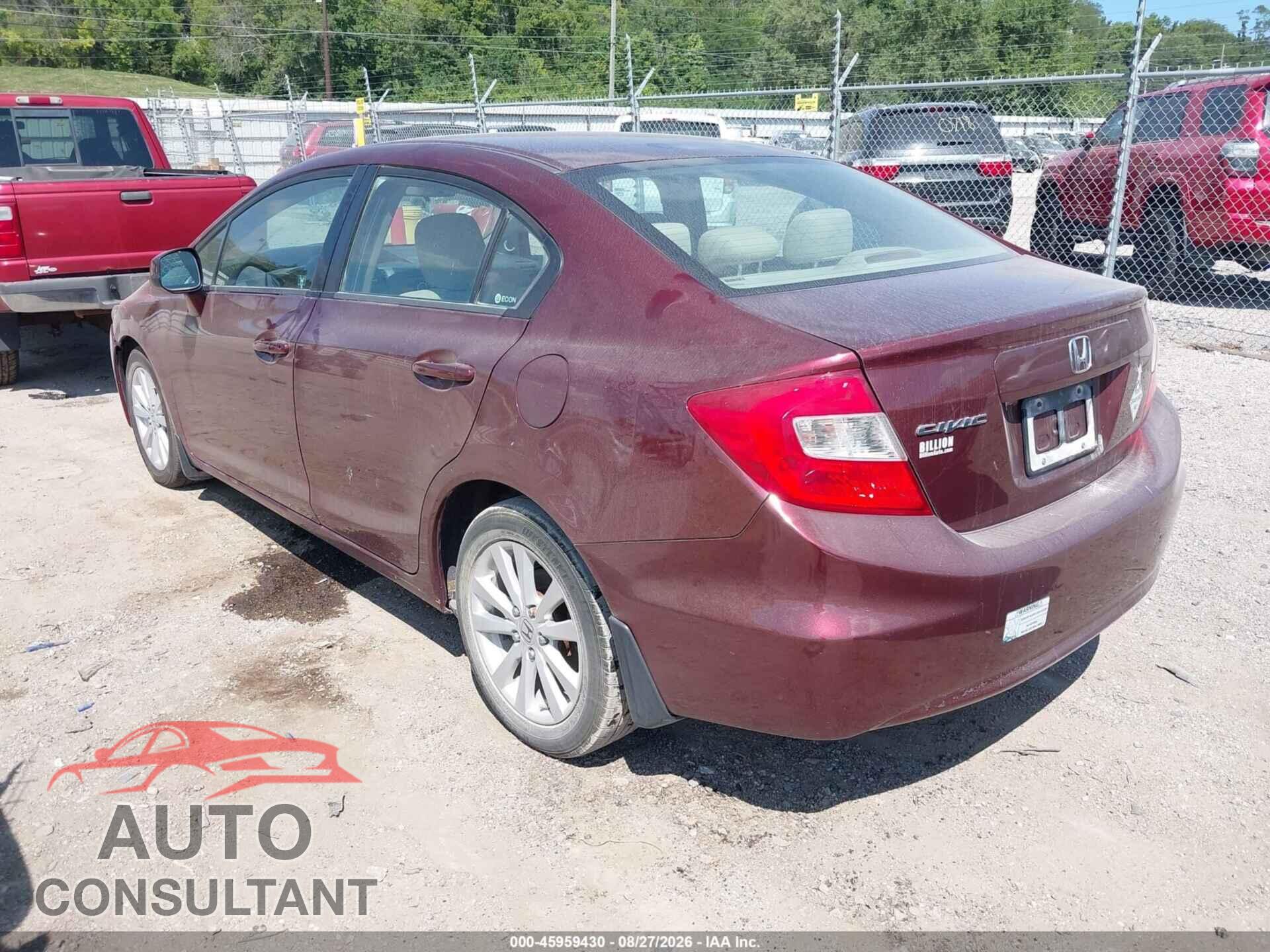 HONDA CIVIC 2012 - 19XFB2F84CE031079