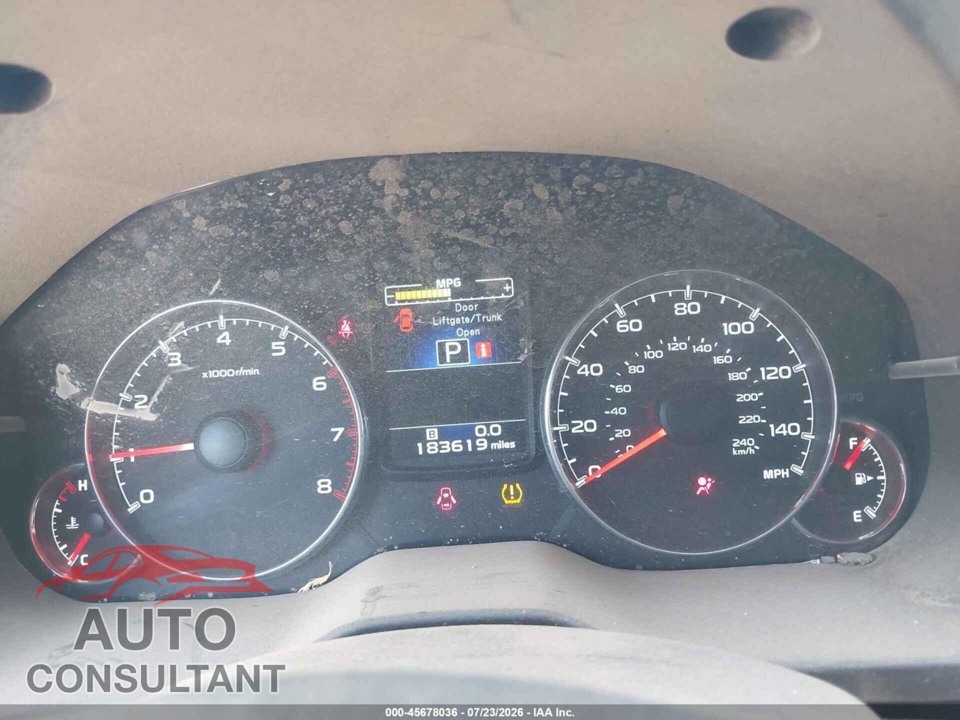 SUBARU OUTBACK 2013 - 4S4BRBSC8D3243749