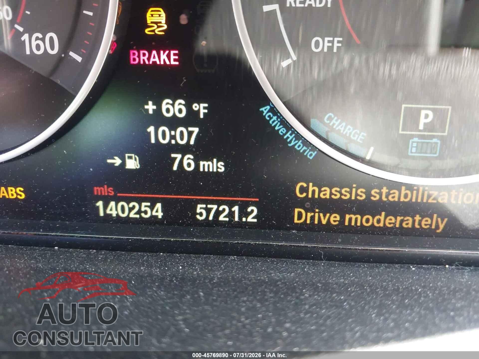 BMW ACTIVEHYBRID 3 2013 - WBA3F9C57DF483820