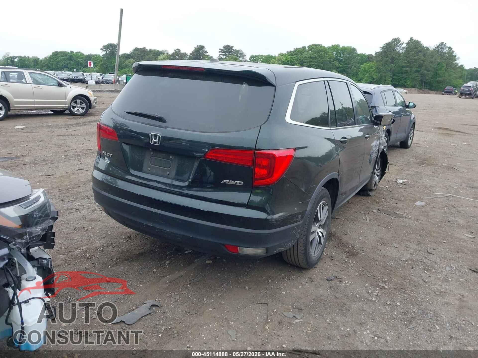 HONDA PILOT 2017 - 5FNYF6H55HB054069