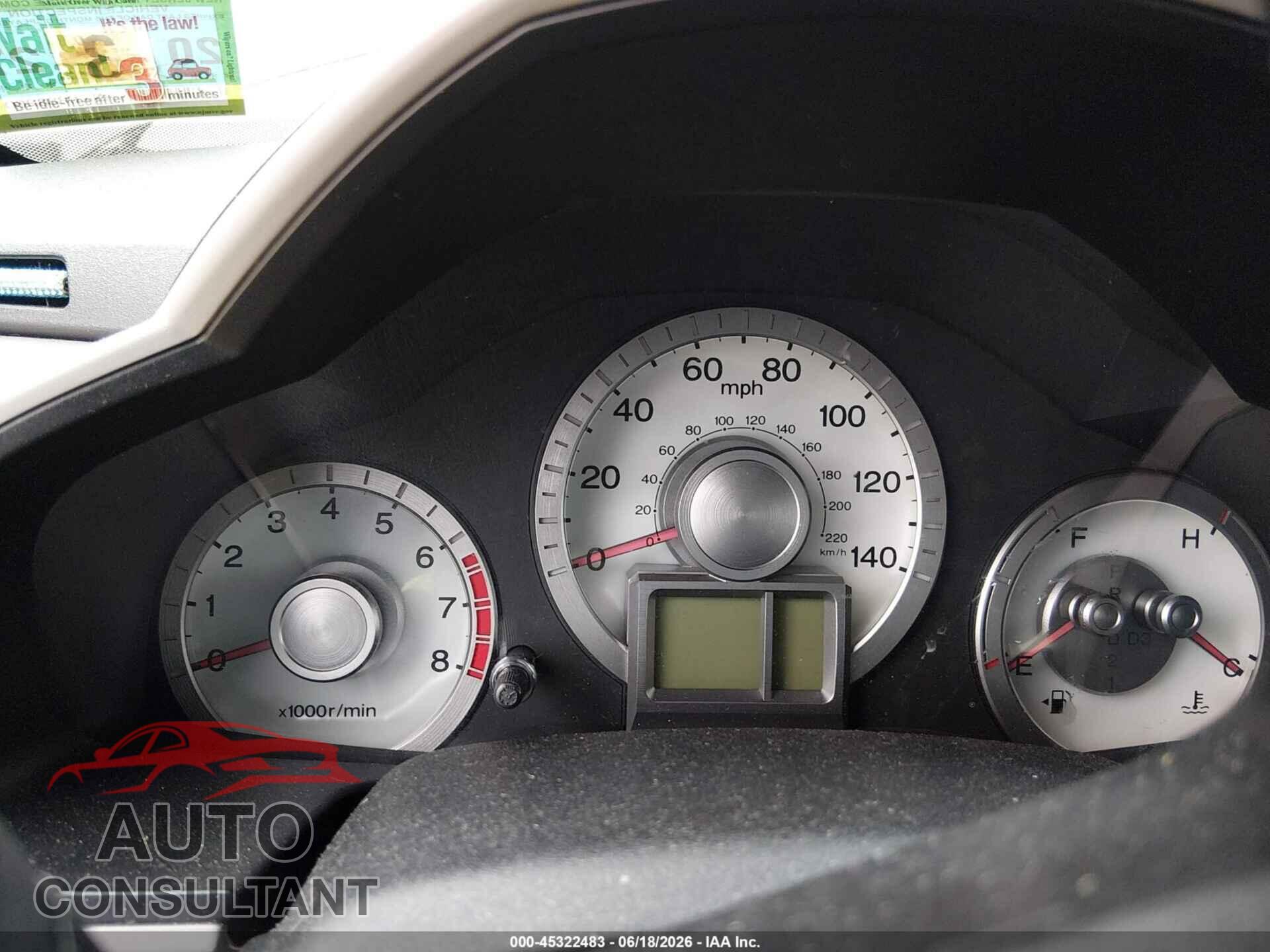 HONDA PILOT 2011 - 5FNYF4H61BB046247