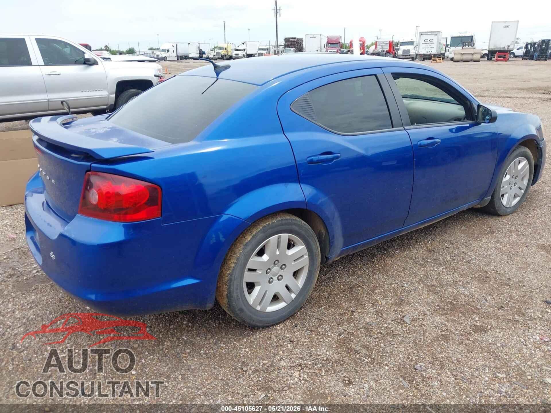 DODGE AVENGER 2013 - 1C3CDZAB2DN771059