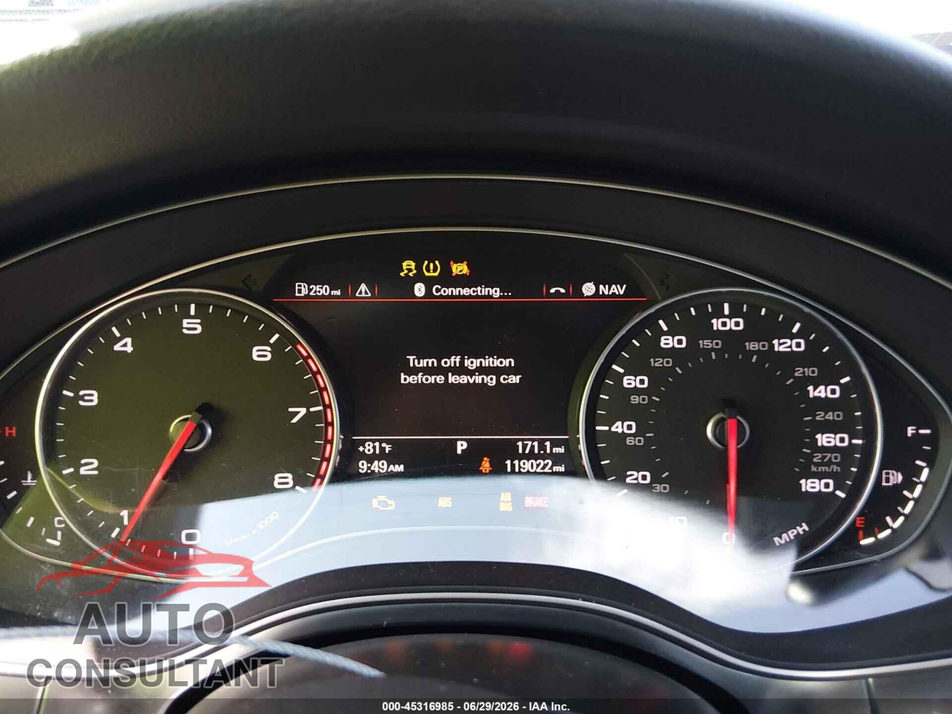 AUDI A6 2014 - WAUGFBFC3EN159824