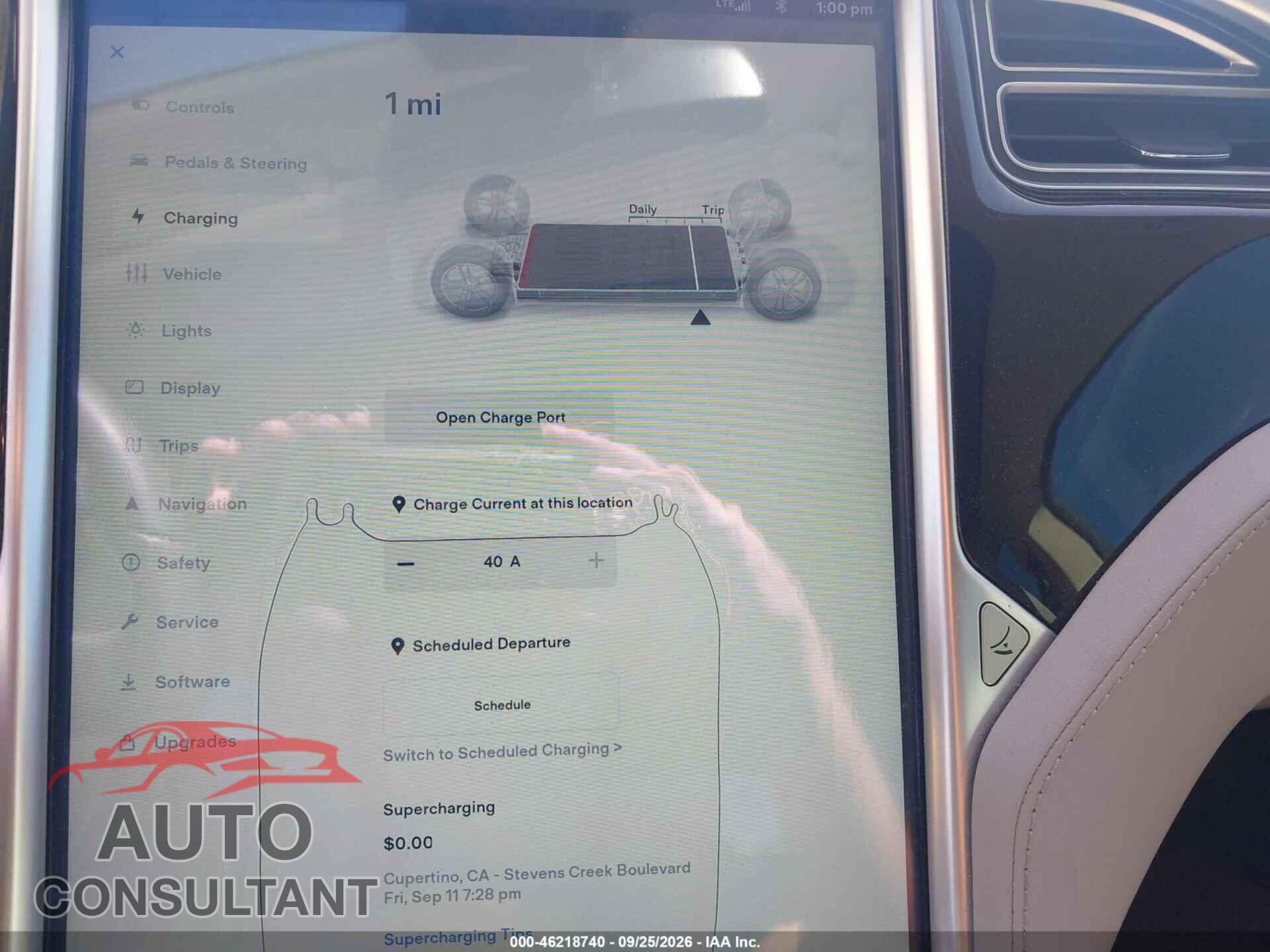TESLA MODEL S 2013 - 5YJSA1CN2DFP26274
