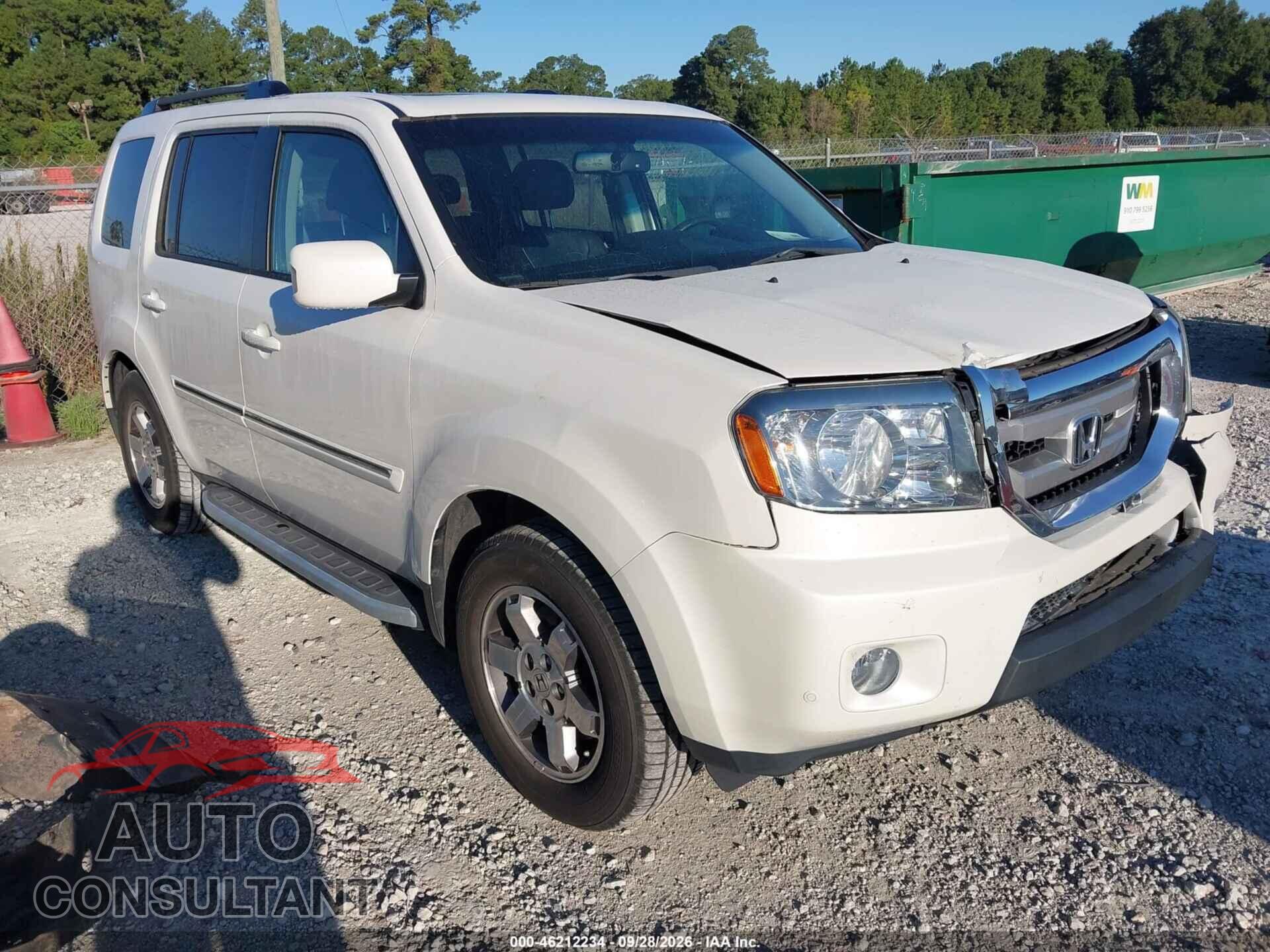 HONDA PILOT 2011 - 5FNYF3H97BB039596