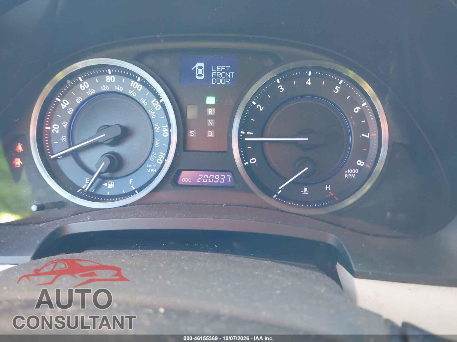 LEXUS IS 250 2011 - JTHBF5C26B5140320