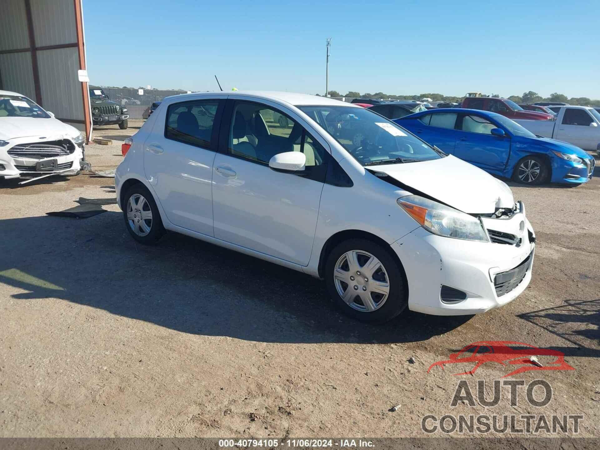 TOYOTA YARIS 2012 - JTDKTUD30CD518408