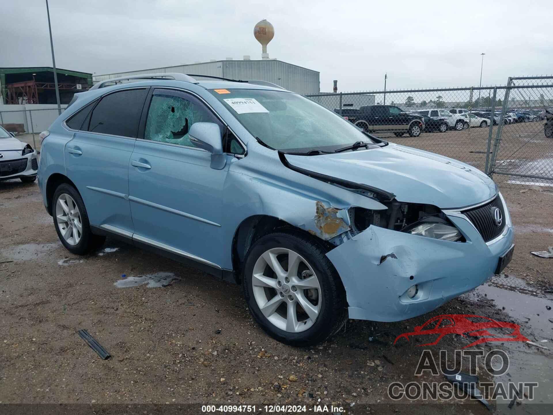 LEXUS RX 350 2012 - 2T2ZK1BA5CC080608