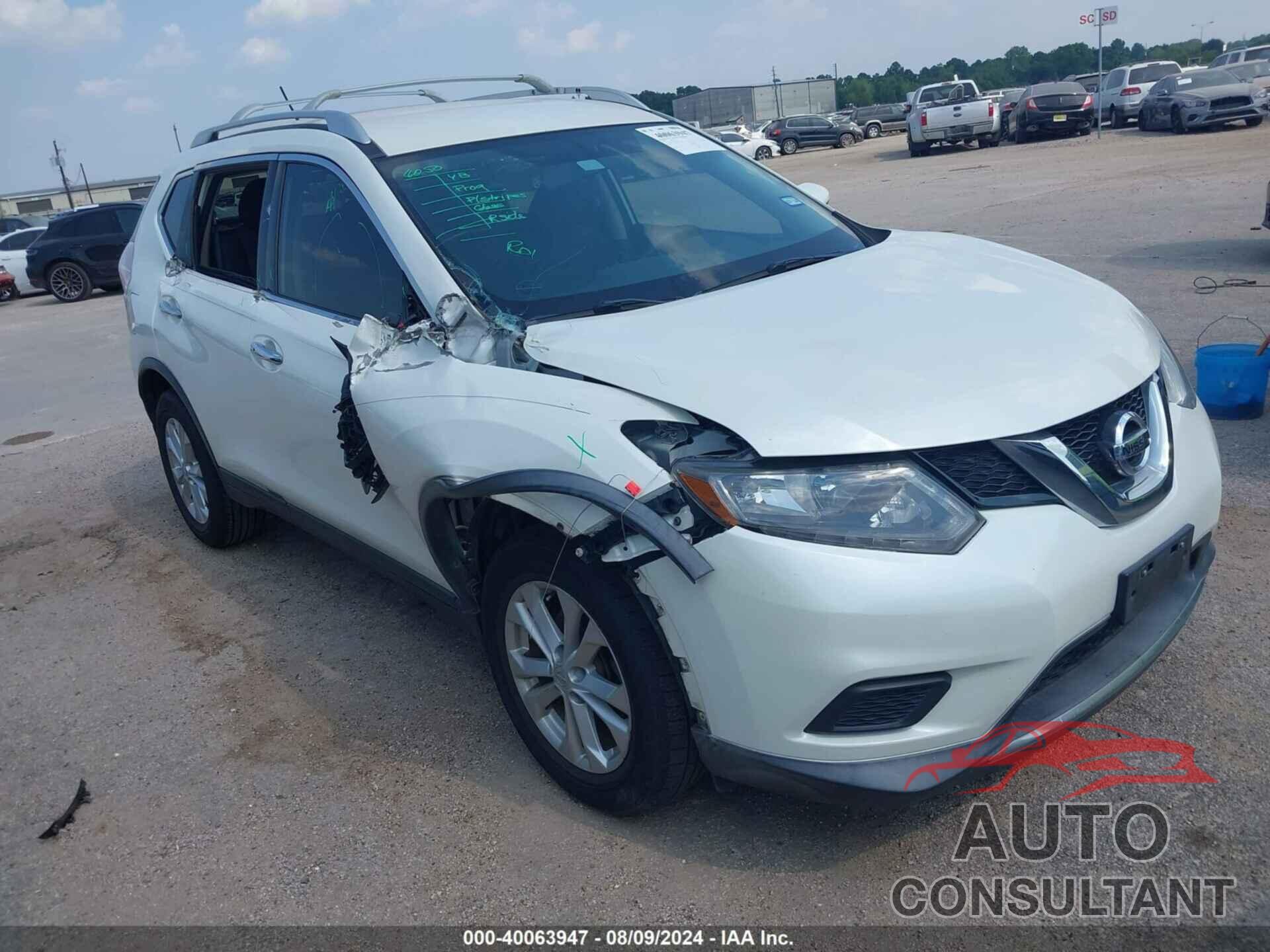 NISSAN ROGUE 2016 - KNMAT2MT0GP731556