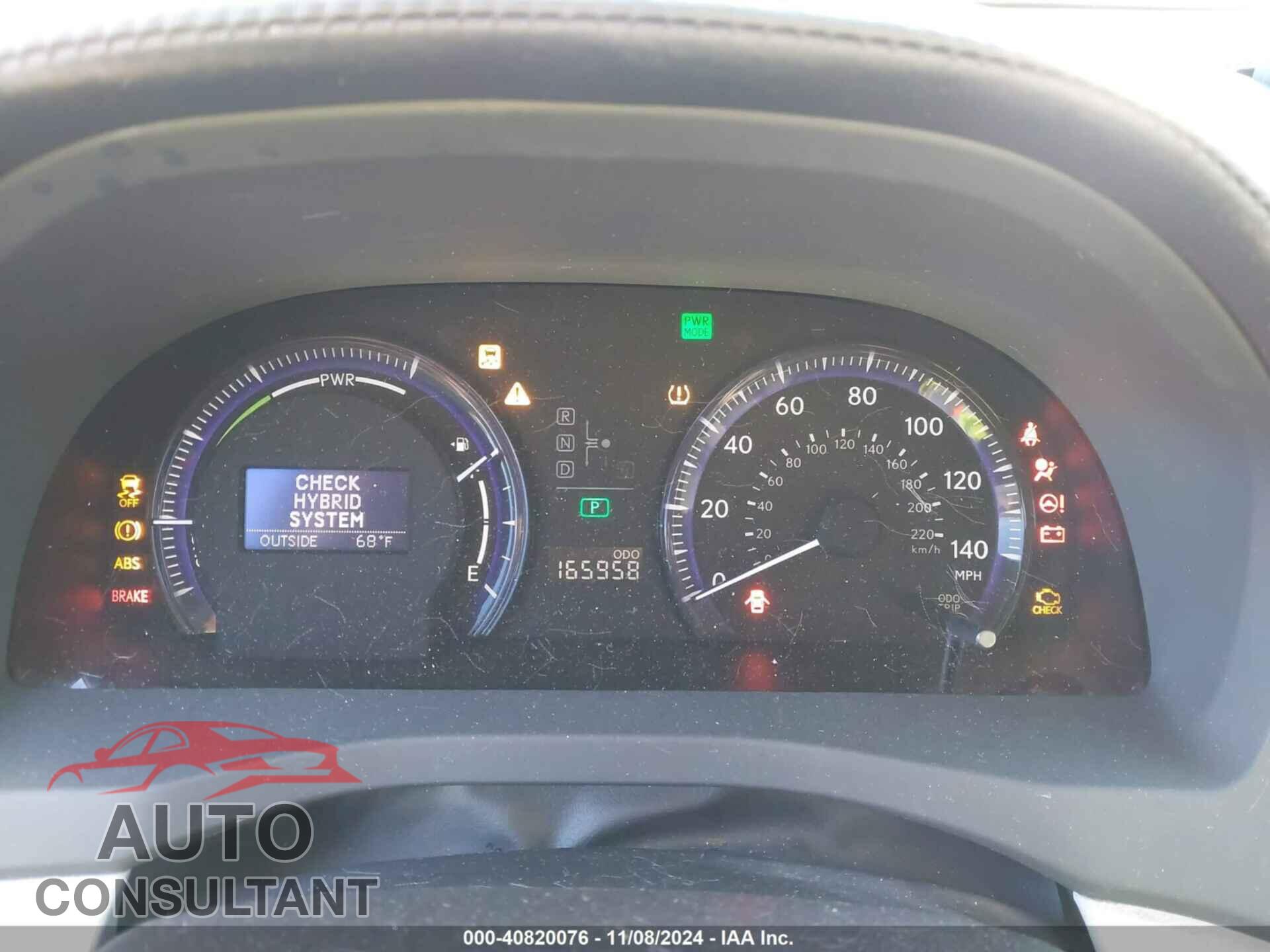 LEXUS HS 250H 2010 - JTHBB1BA6A2017159