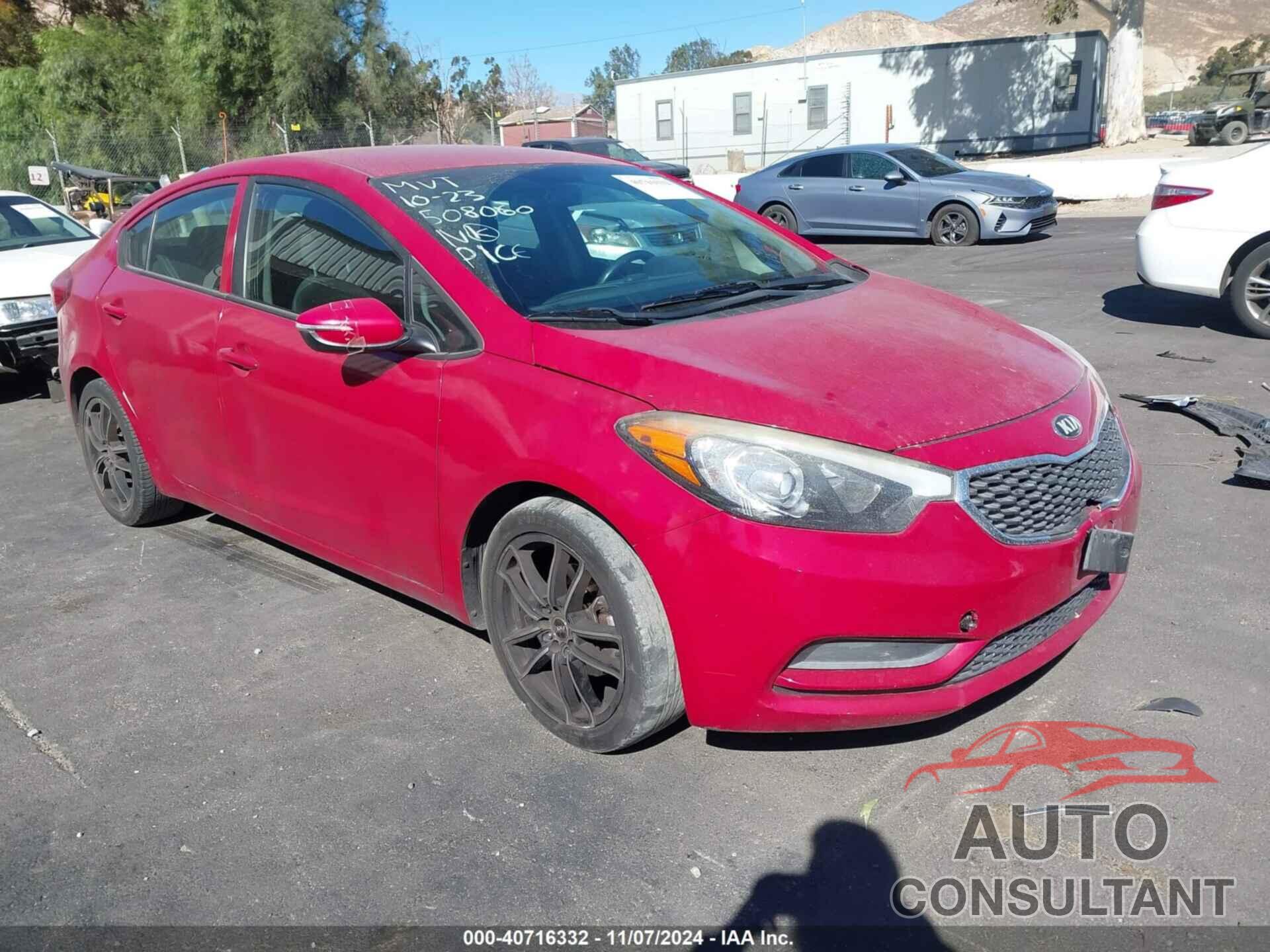 KIA FORTE 2016 - KNAFX4A60G5508060