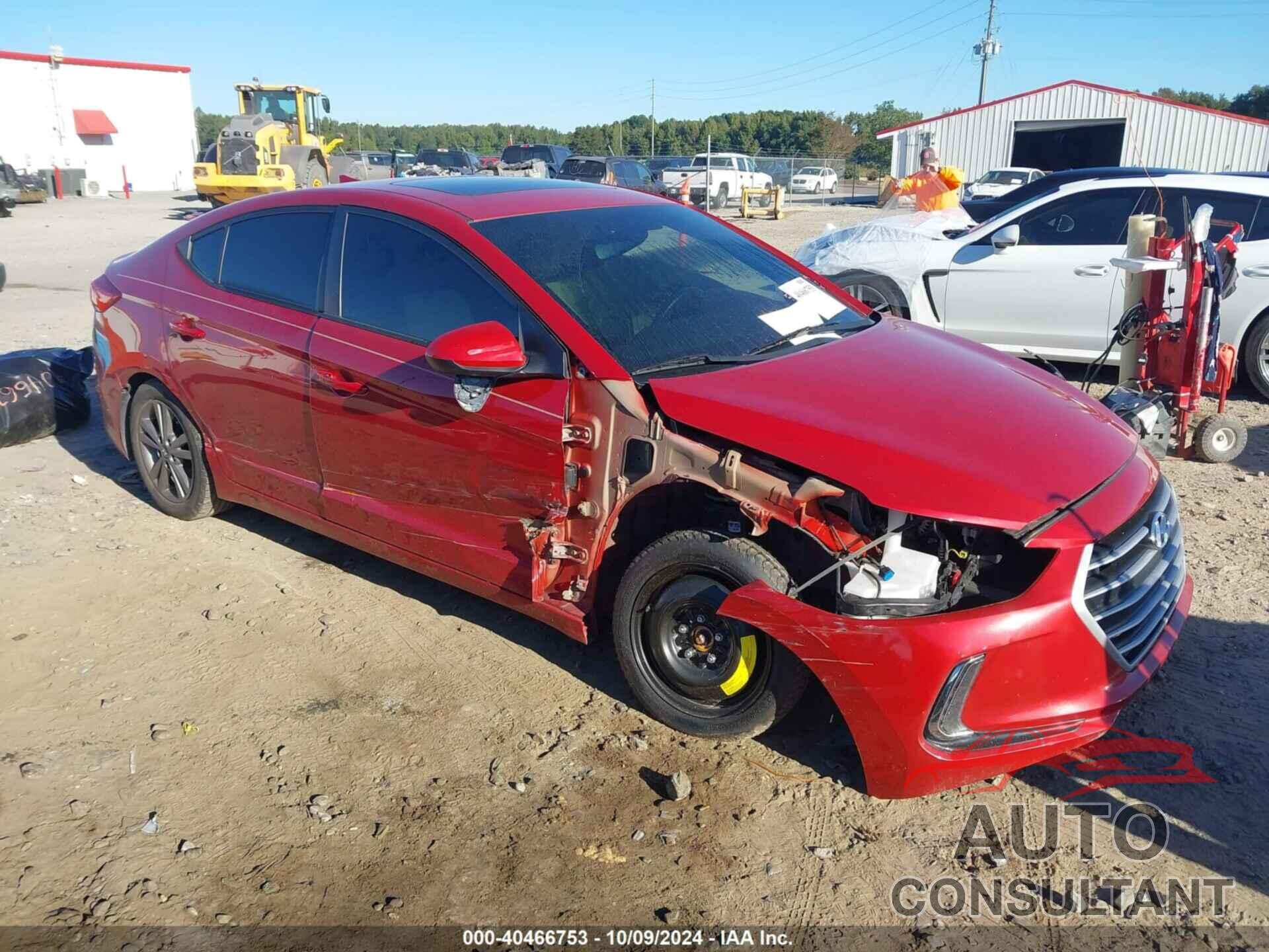 HYUNDAI ELANTRA 2018 - 5NPD84LF0JH254572