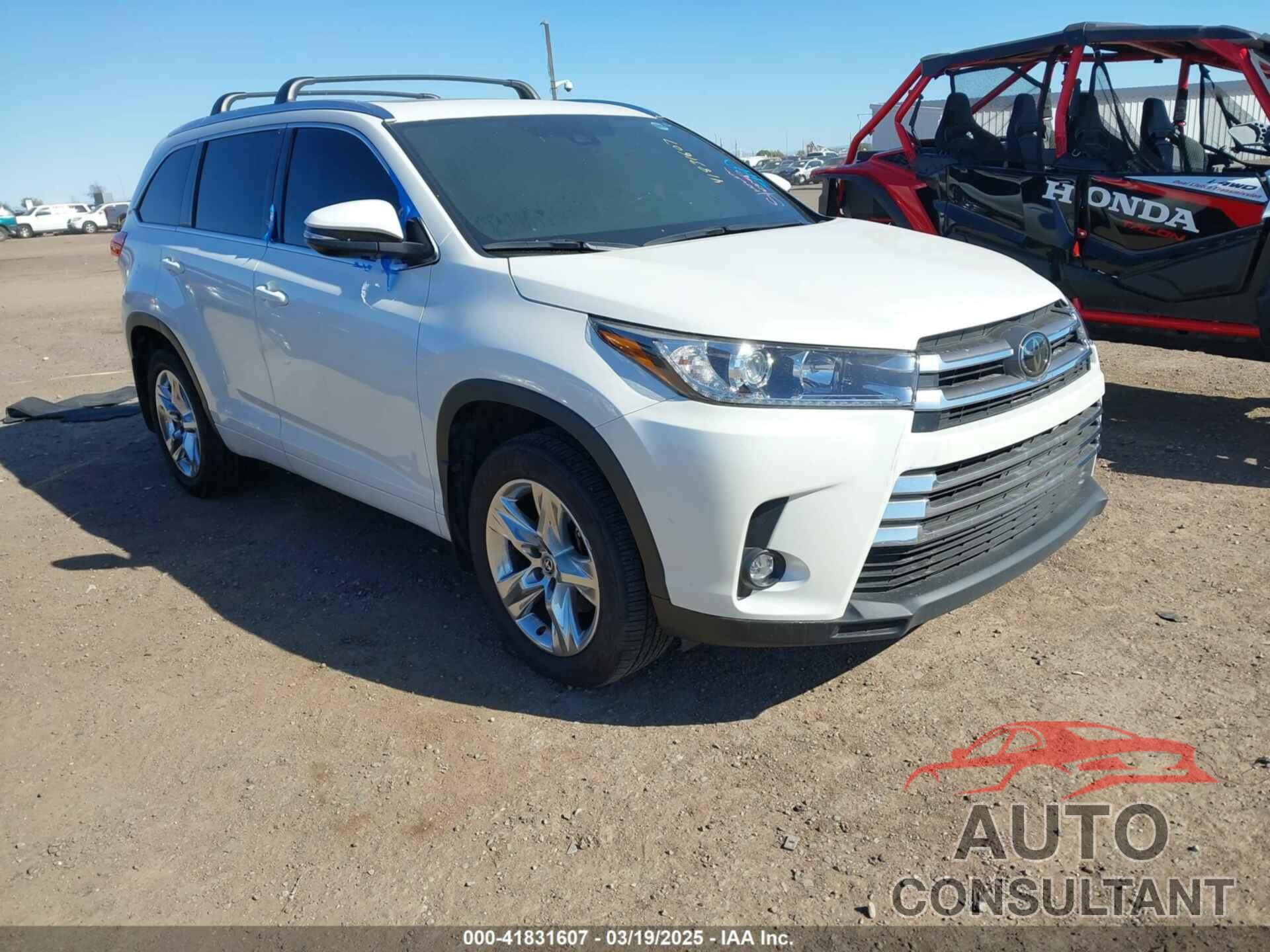 TOYOTA HIGHLANDER 2019 - 5TDDZRFH4KS938317