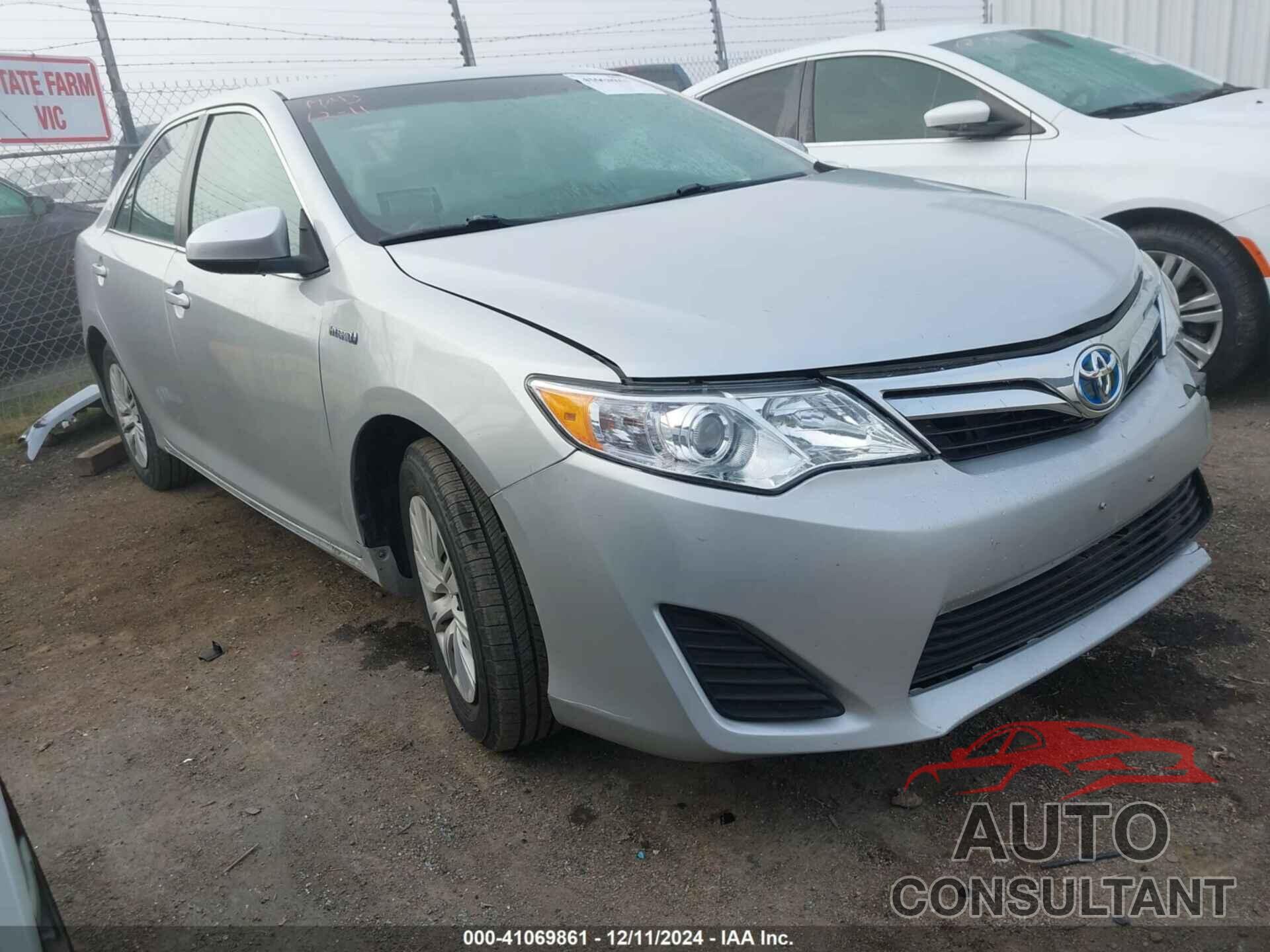 TOYOTA CAMRY HYBRID 2012 - 4T1BD1FK1CU031715