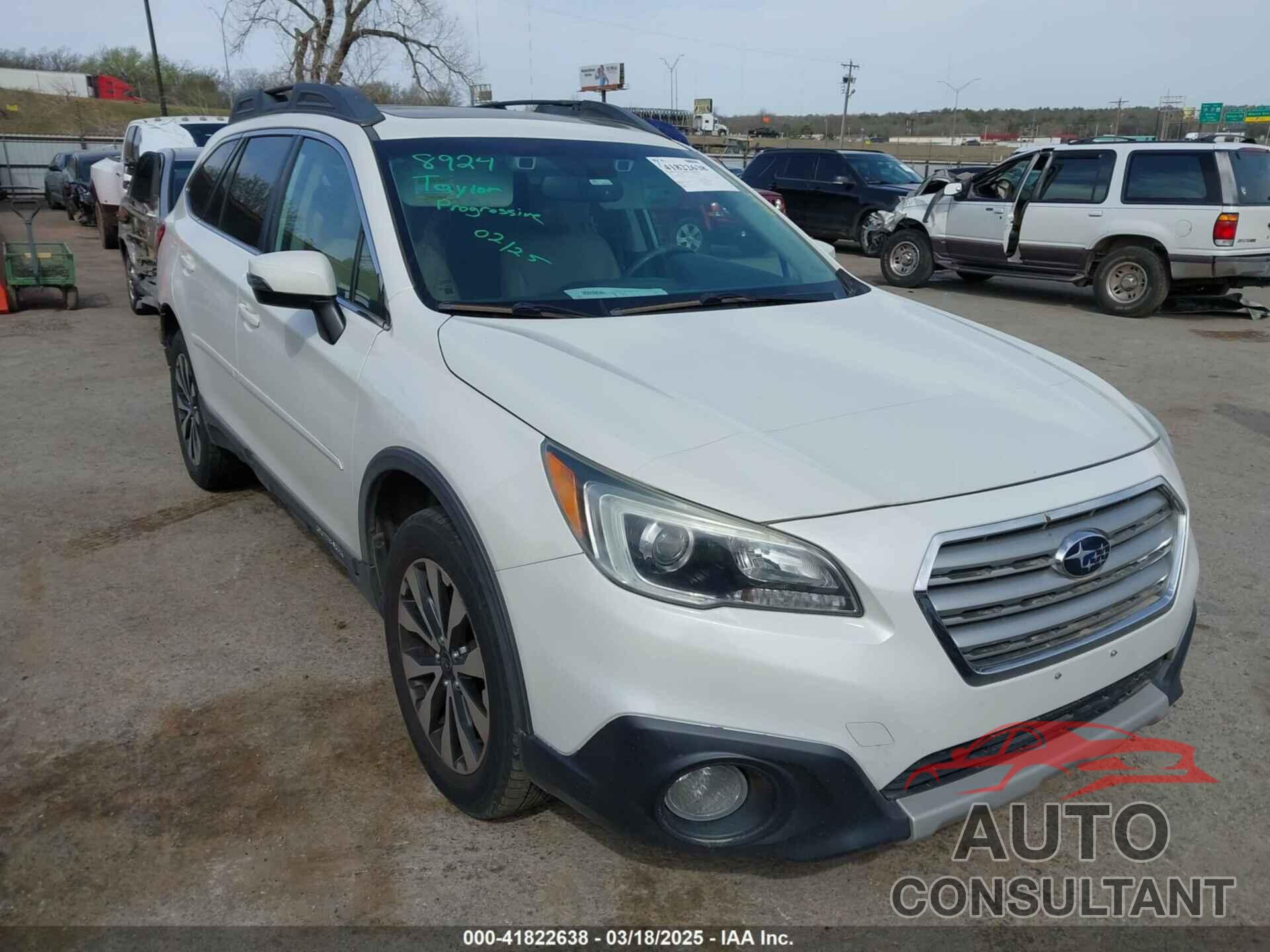 SUBARU OUTBACK 2016 - 4S4BSBNC0G3204982