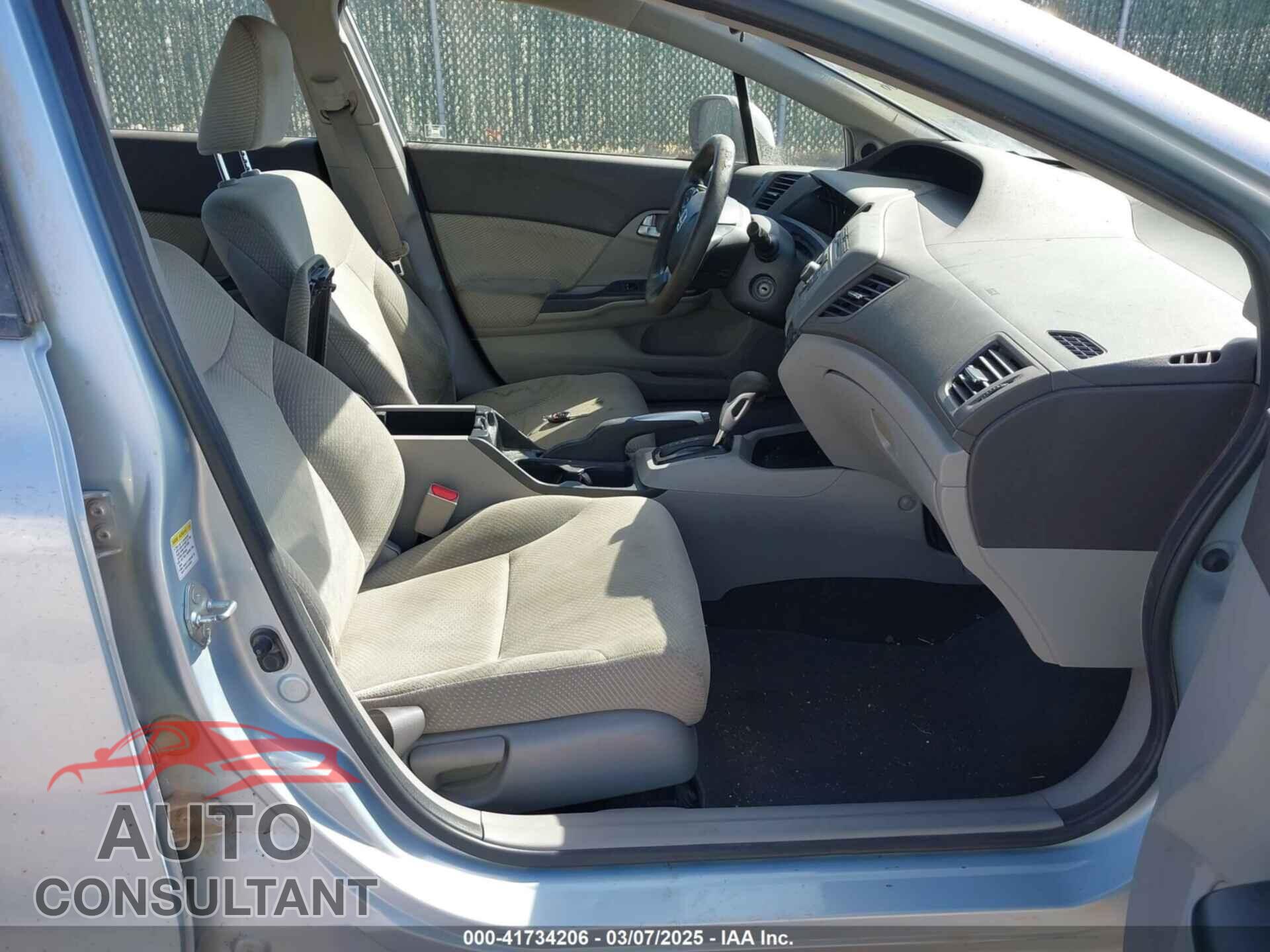 HONDA CIVIC HYBRID 2012 - JHMFB4F24CS003723