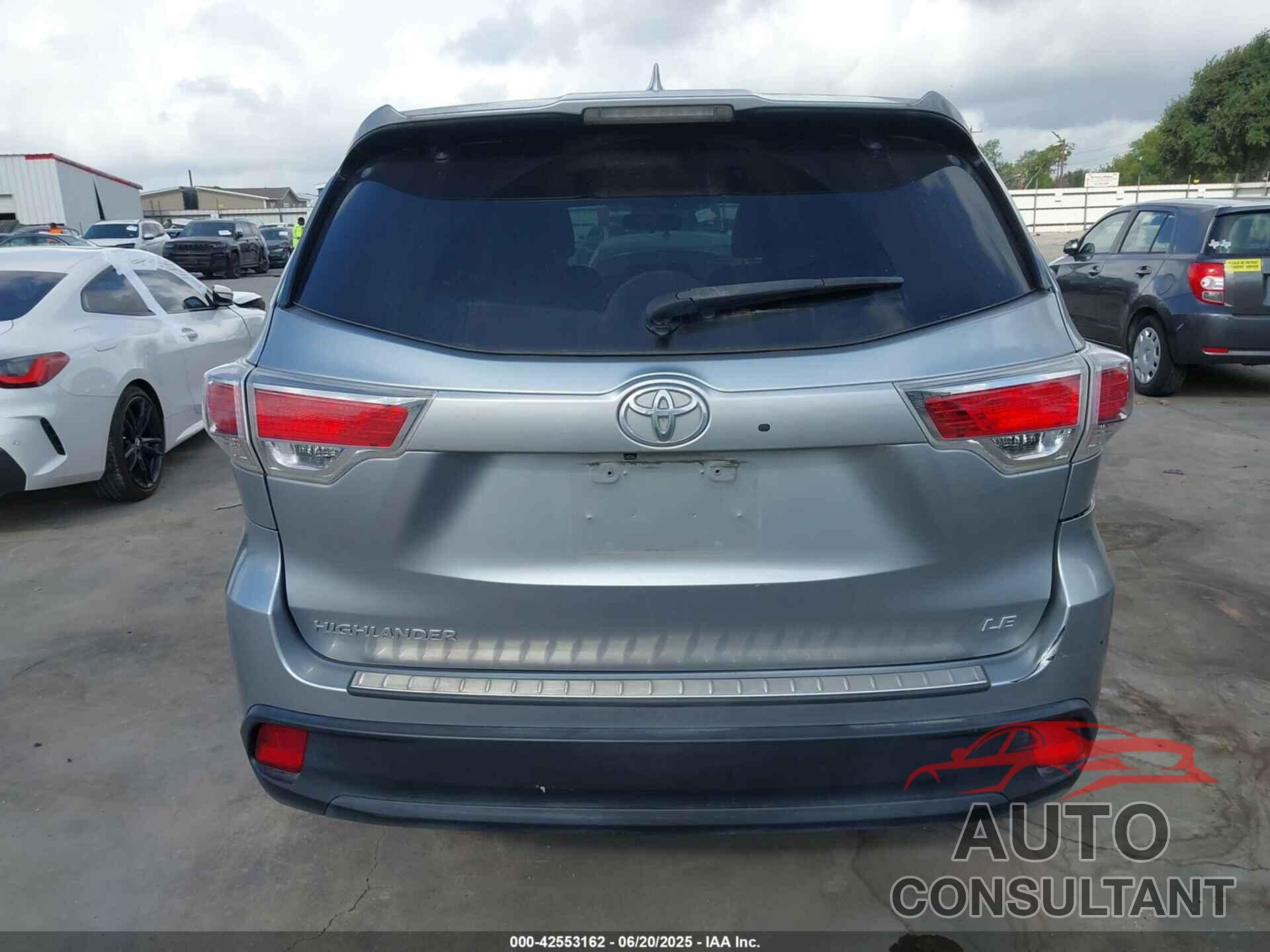 TOYOTA HIGHLANDER 2016 - 5TDZKRFH1GS169695